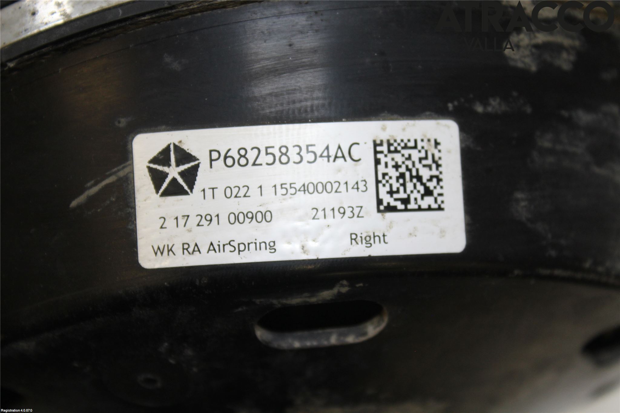 Jeep GRAND CHEROKEE 10-20 Nivå-Luftfjädring Bälg