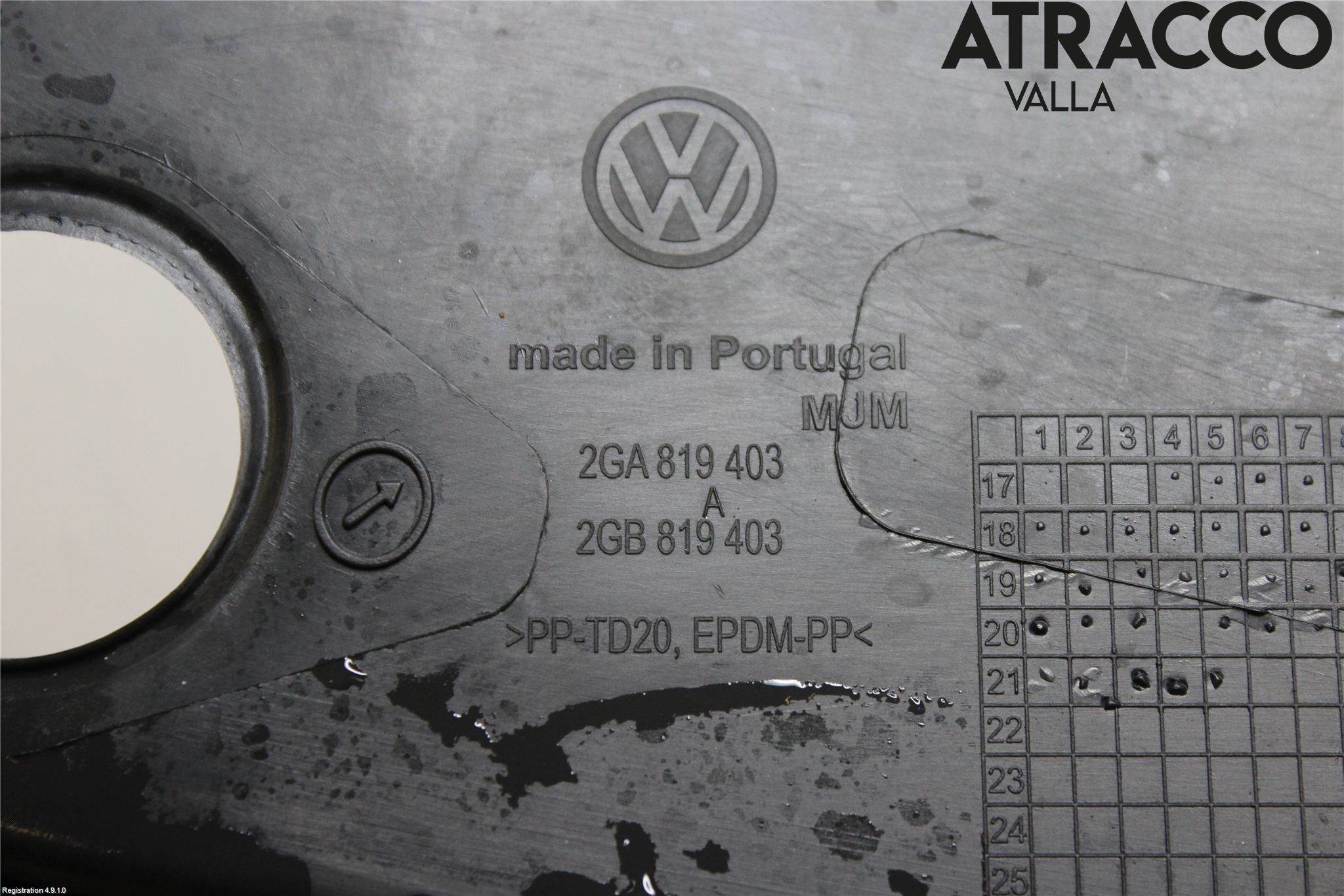 Volkswagen VW T-ROC 18- Torpedplåt-Torpedplast