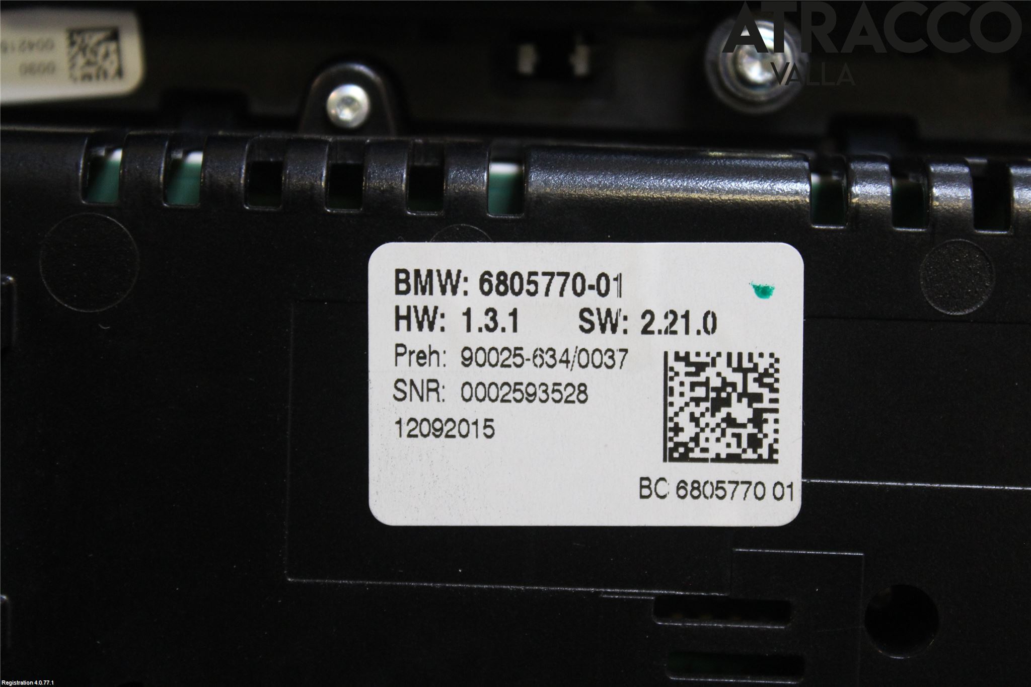 BMW 5 F10/F11/F18 09-17 Ac Styrenhet Ac Manöveren