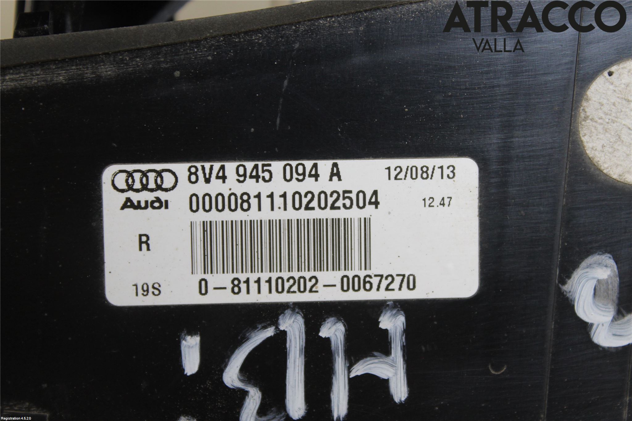 Audi A3/S3 05-13 Bakljus Lucka Hö