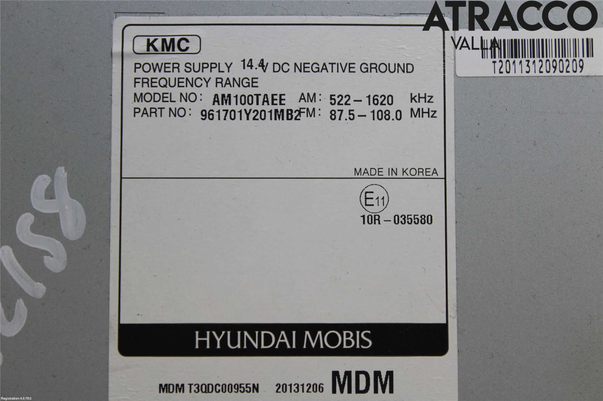 Kia PICANTO 12-17 Cd Radio - Multimediapanel