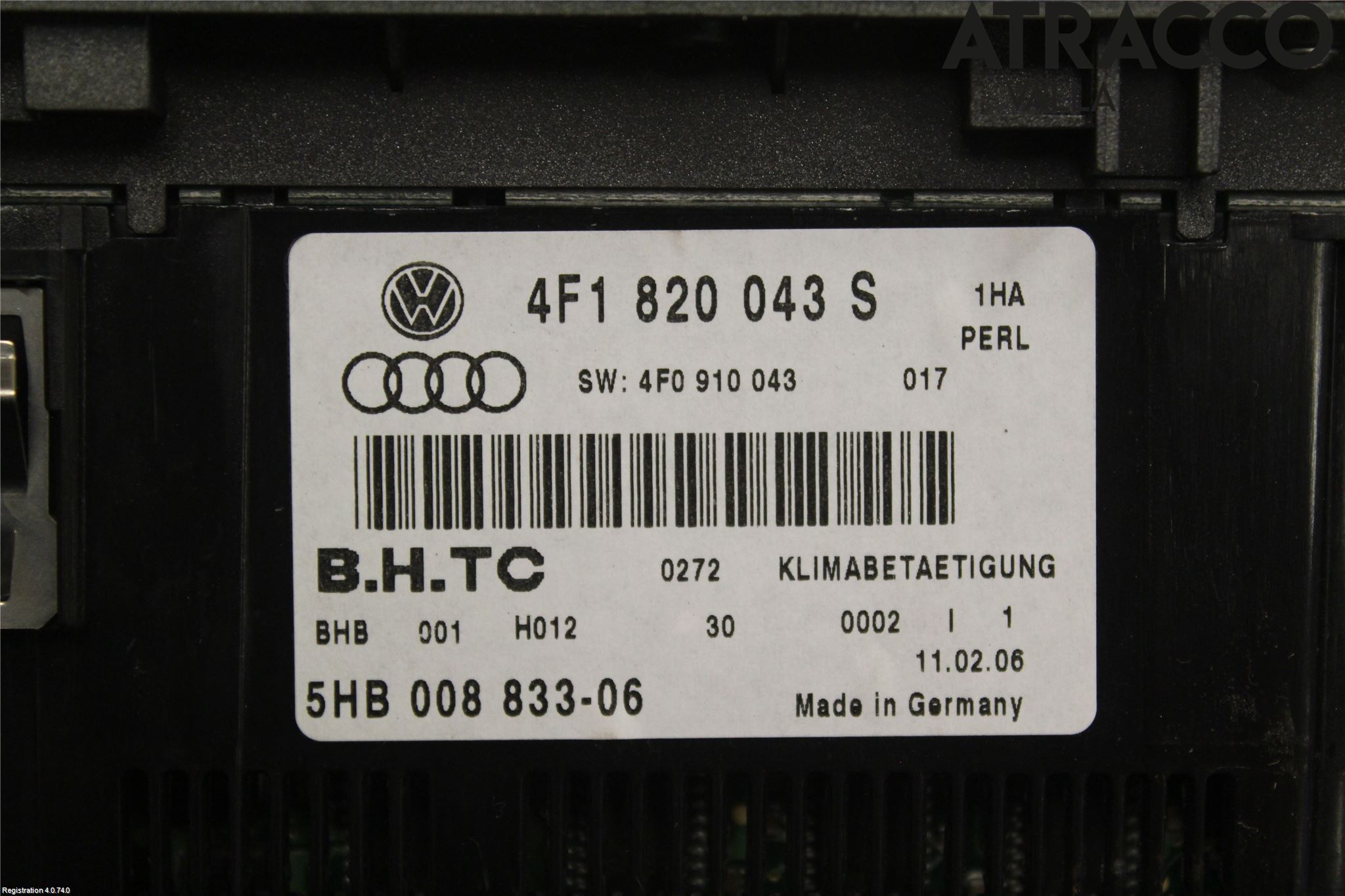 Audi A6/S6     05-11 Ac Styrenhet Ac Manöveren