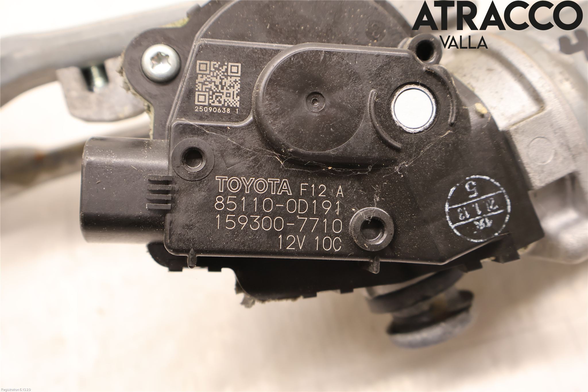 Toyota YARIS XP130 15-20 Torkarmotor Vindruta