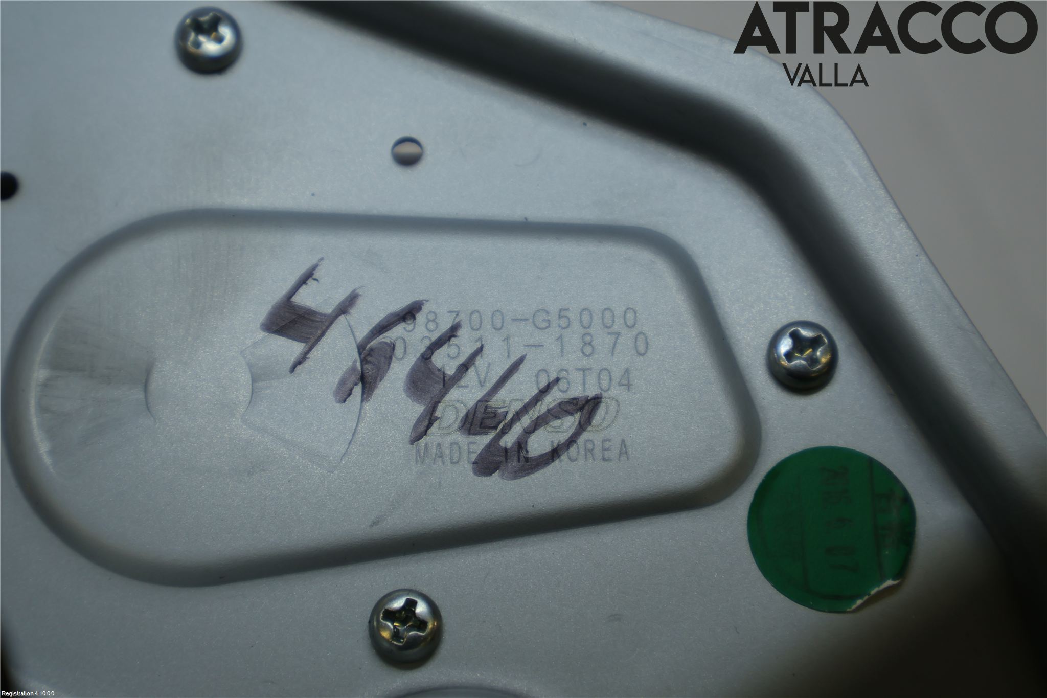 Kia NIRO (DE) 17-22 Torkarmotor Baklucka