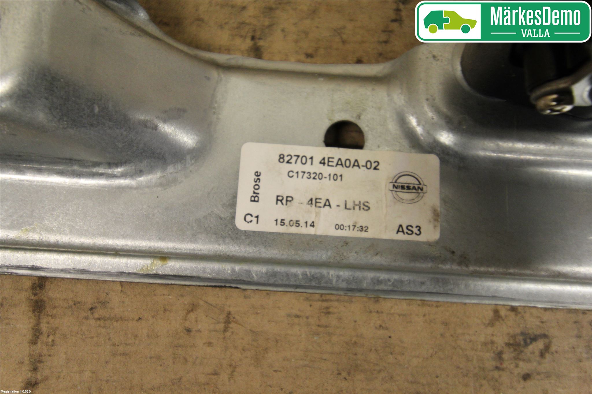 Nissan QASHQAI 14-17 Fönsterhiss El Kompl