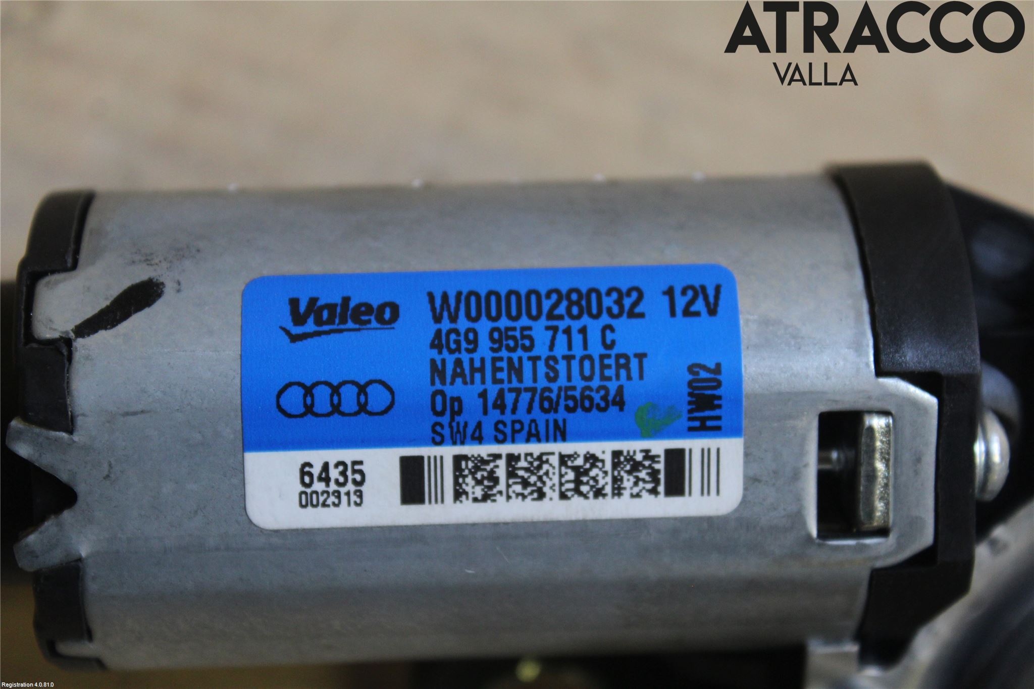 Audi A1/S1 11-18 Torkarmotor Baklucka