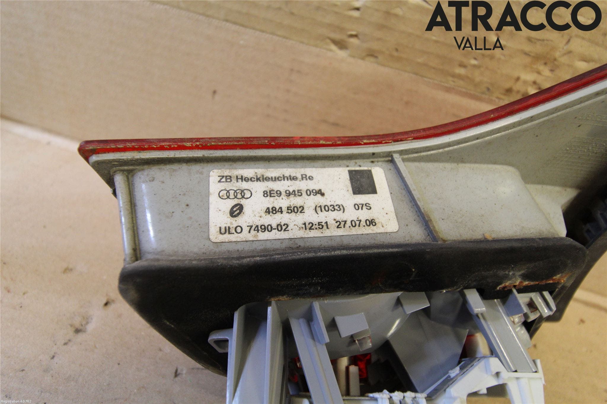 Audi A4/S4 05-07 Bakljus Lucka Hö