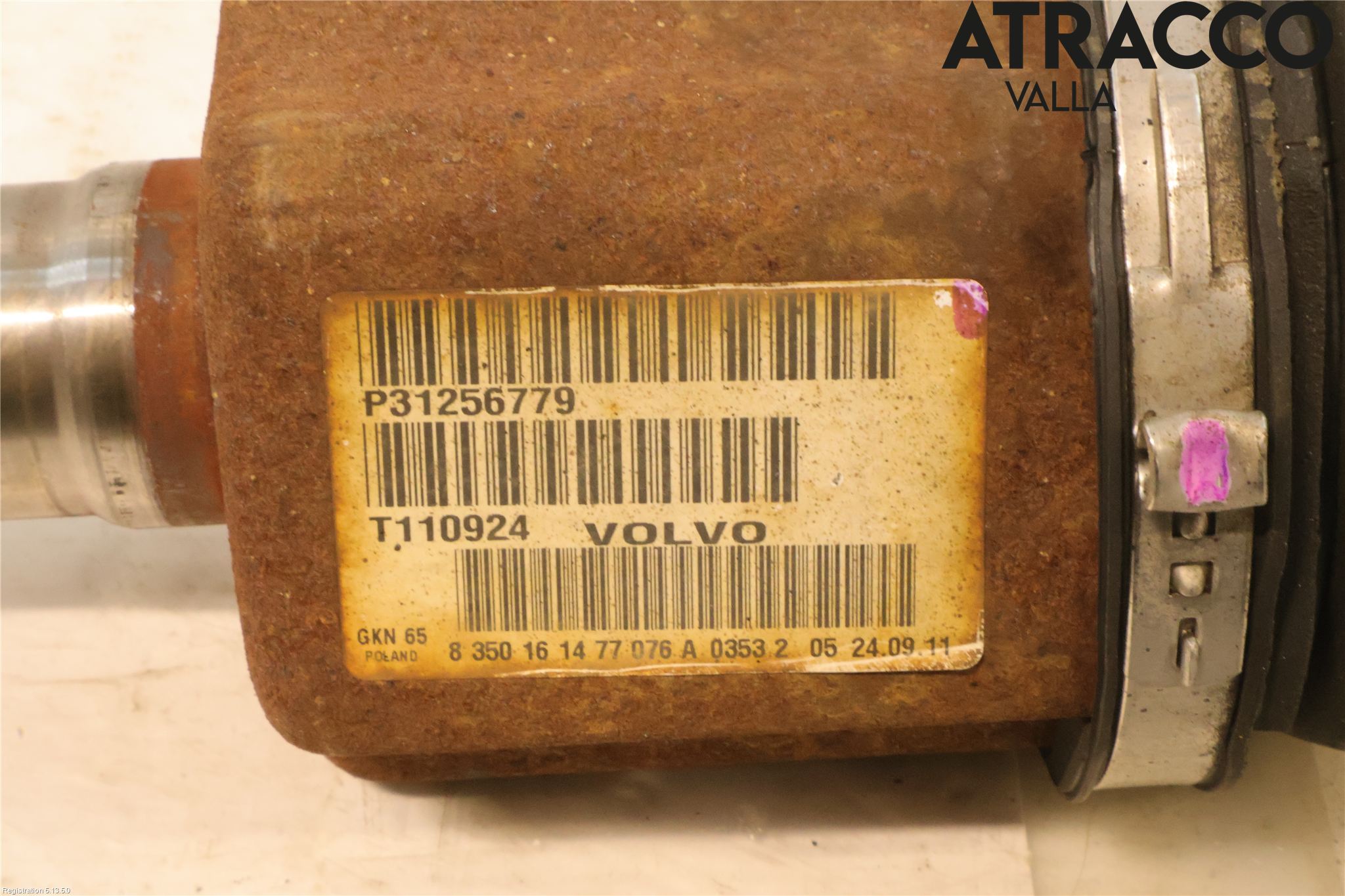 Volvo V70 08-13 Drivaxel Fram Vänster