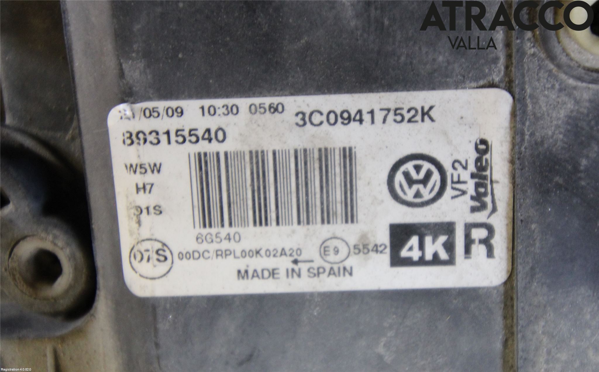 Volkswagen VW PASSAT 05-11 Strålkastare Höger