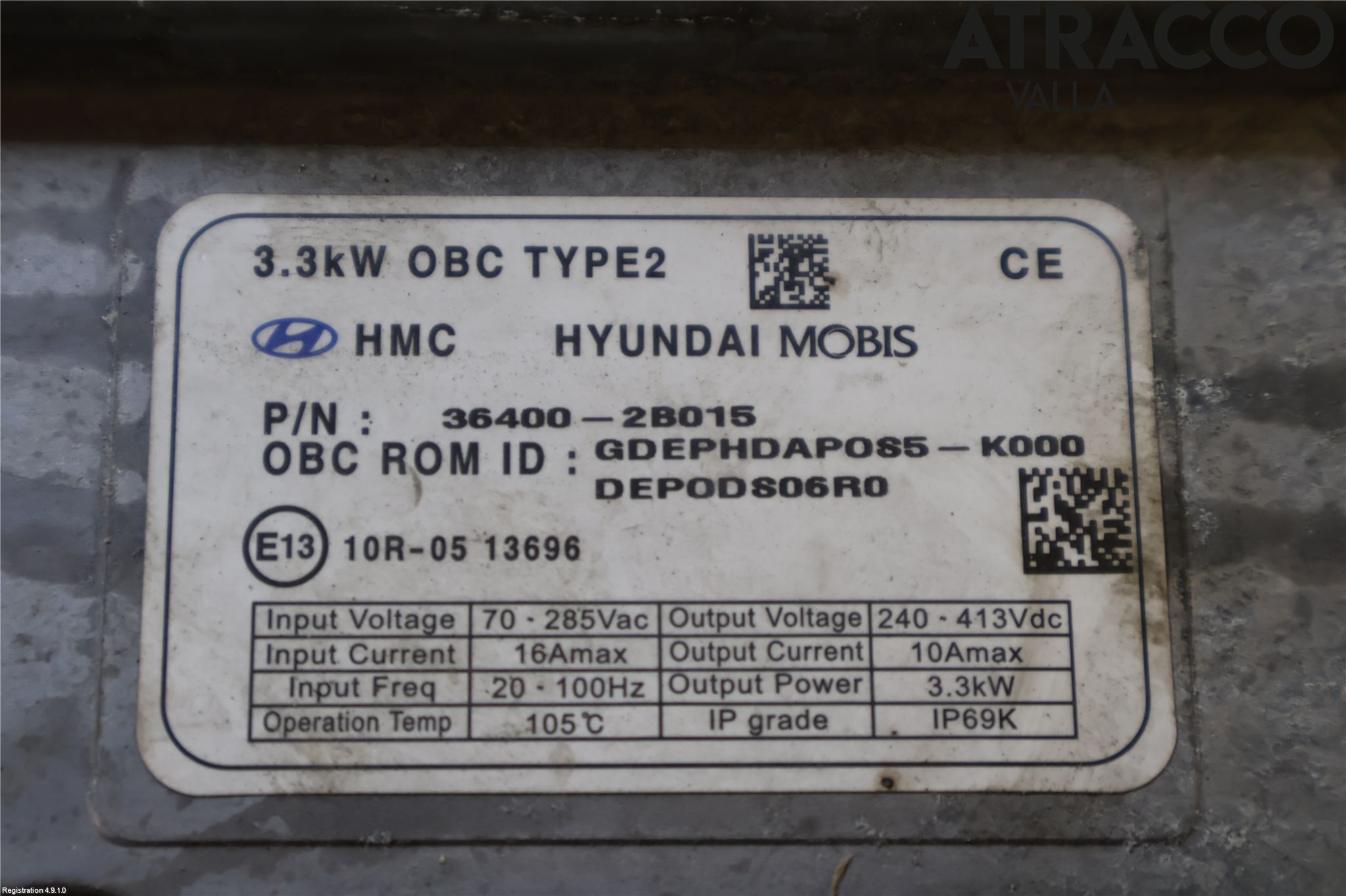 Kia NIRO (DE) 17-22 Batteriladdare Högspänning