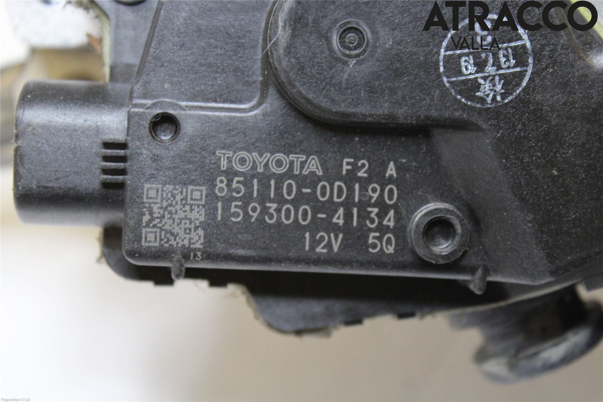 Toyota YARIS XP130 12-14 Torkarmotor Vindruta