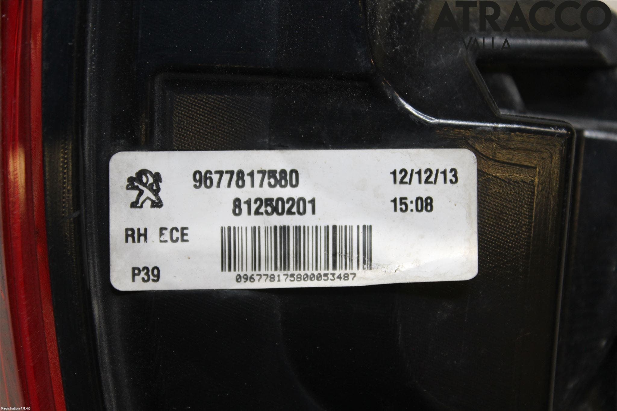 Peugeot 308 14-21 Bakljus Höger