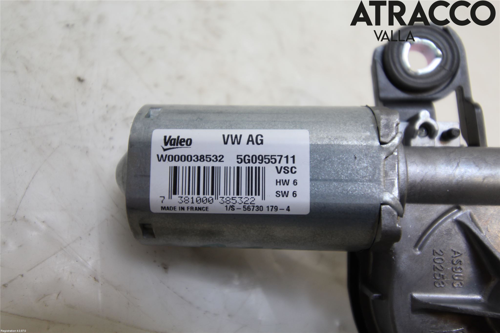 Volkswagen VW GOLF / E-GOLF VII 13-20 Torkarmotor Baklucka