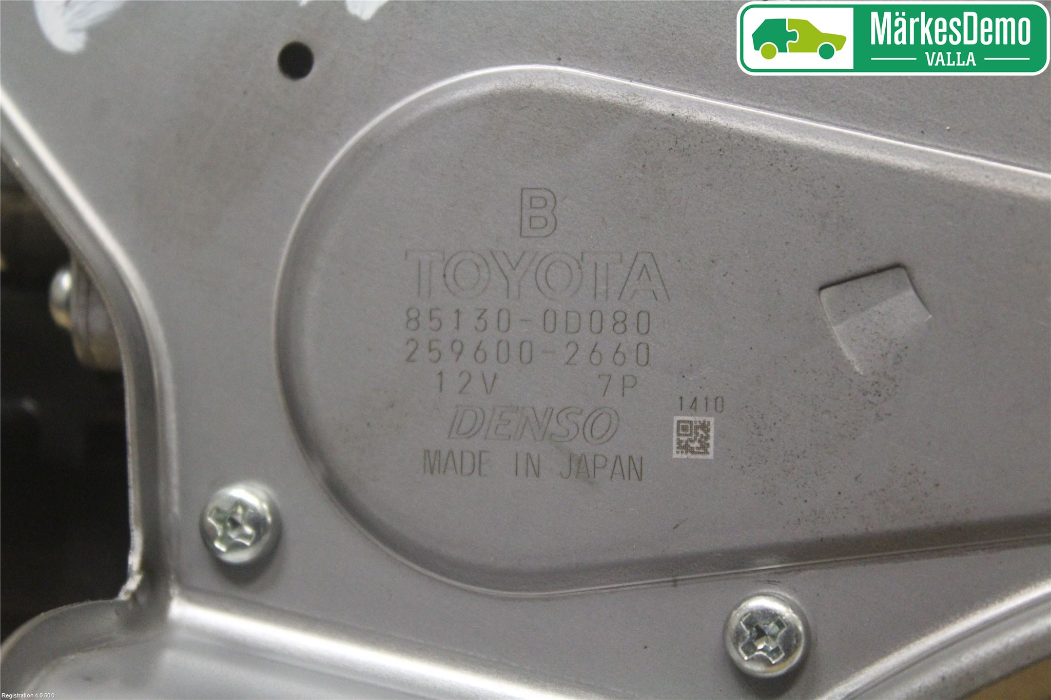 Toyota YARIS XP130 12-14 Torkarmotor Baklucka