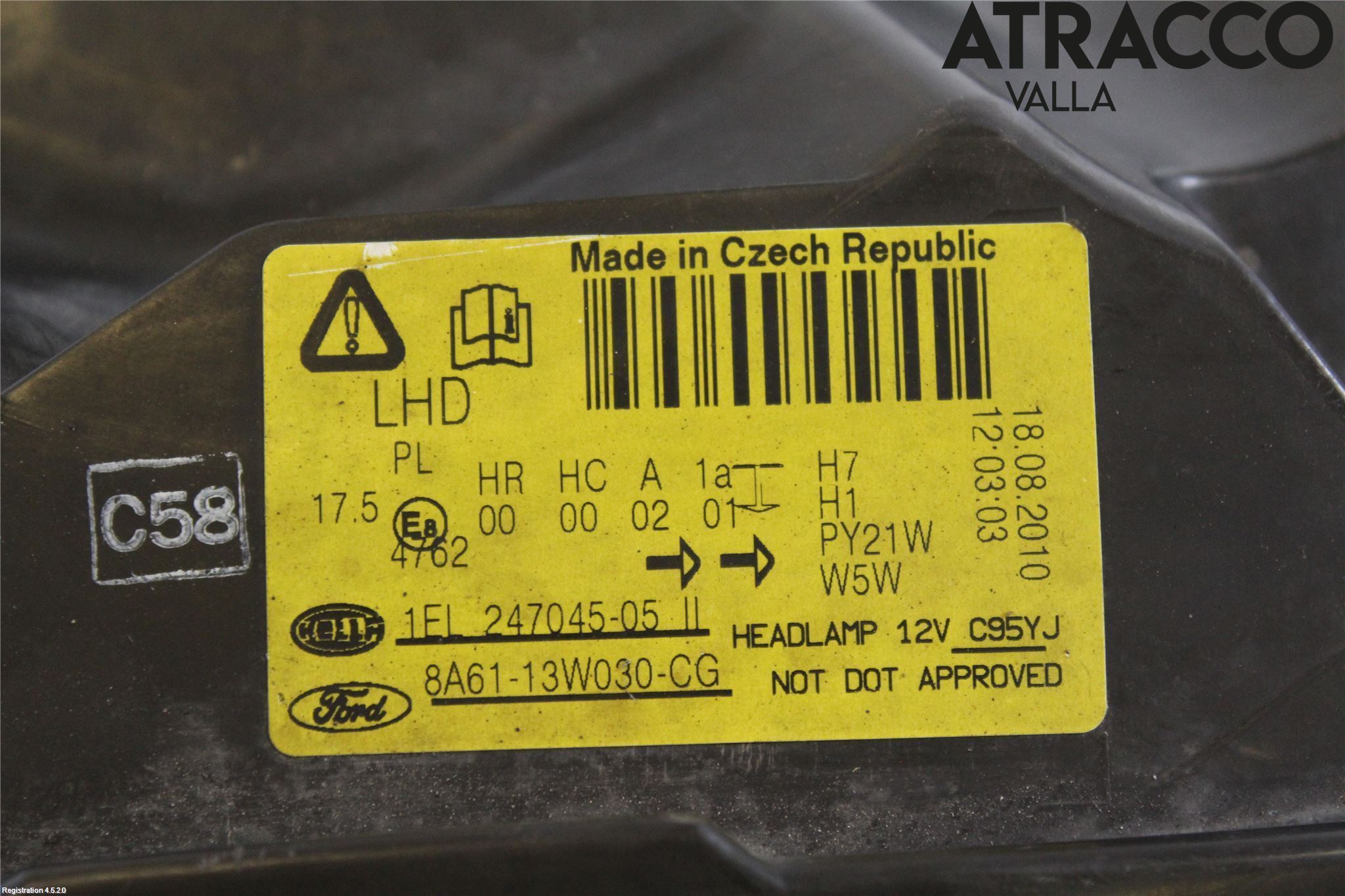 Ford FIESTA 09-12 Strålkastare Vänster