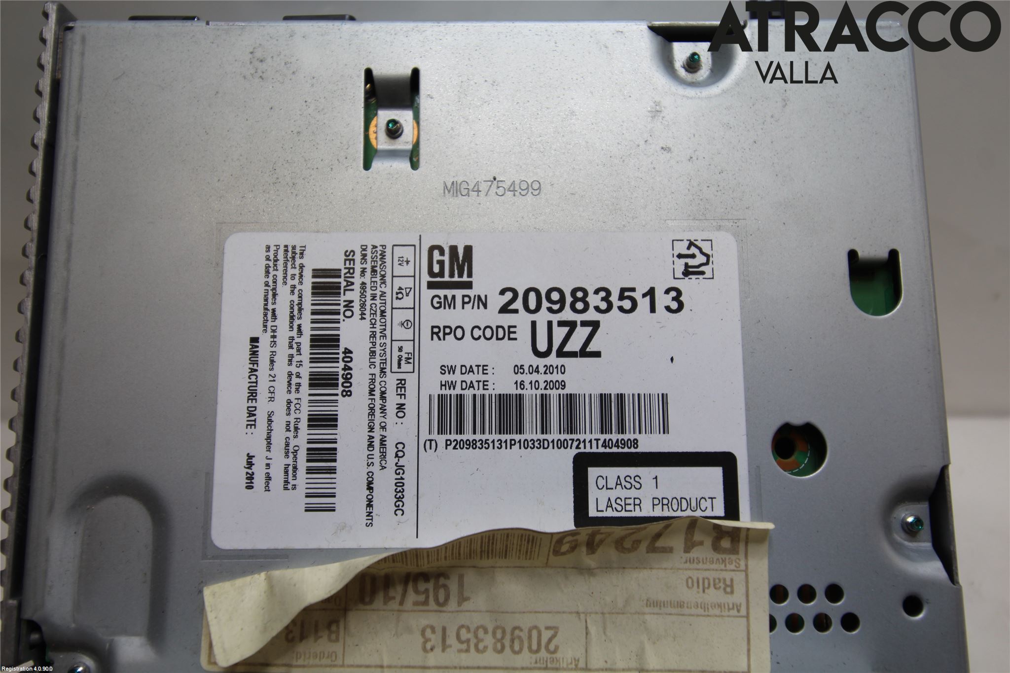 Saab 9-5 10-12 Cd Radio - Multimediapanel