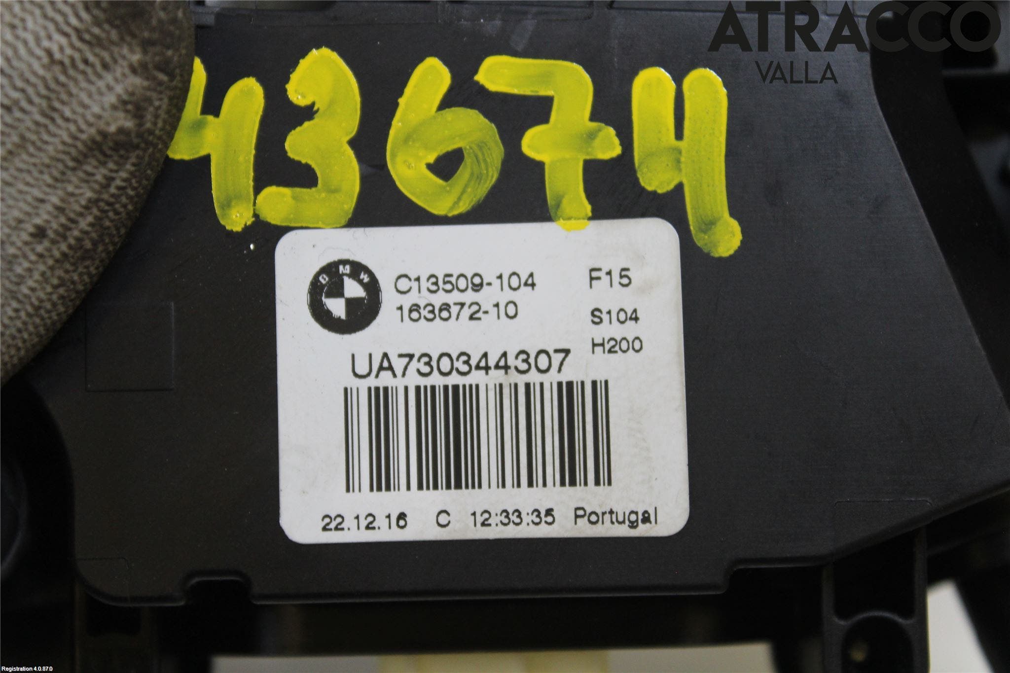 BMW X5 F15 13-18 Centrallåsmot Baklucka