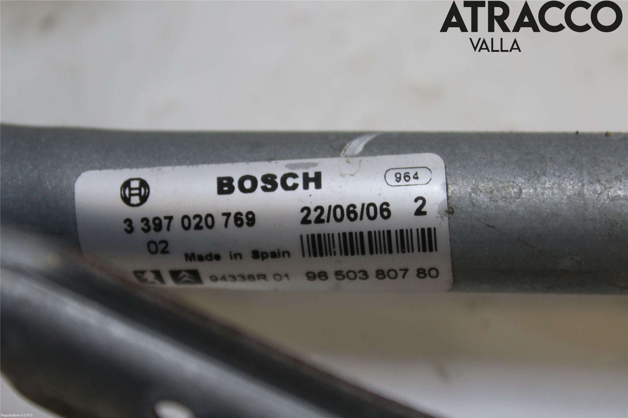 Peugeot 207 Torkarmekanism Vindruta