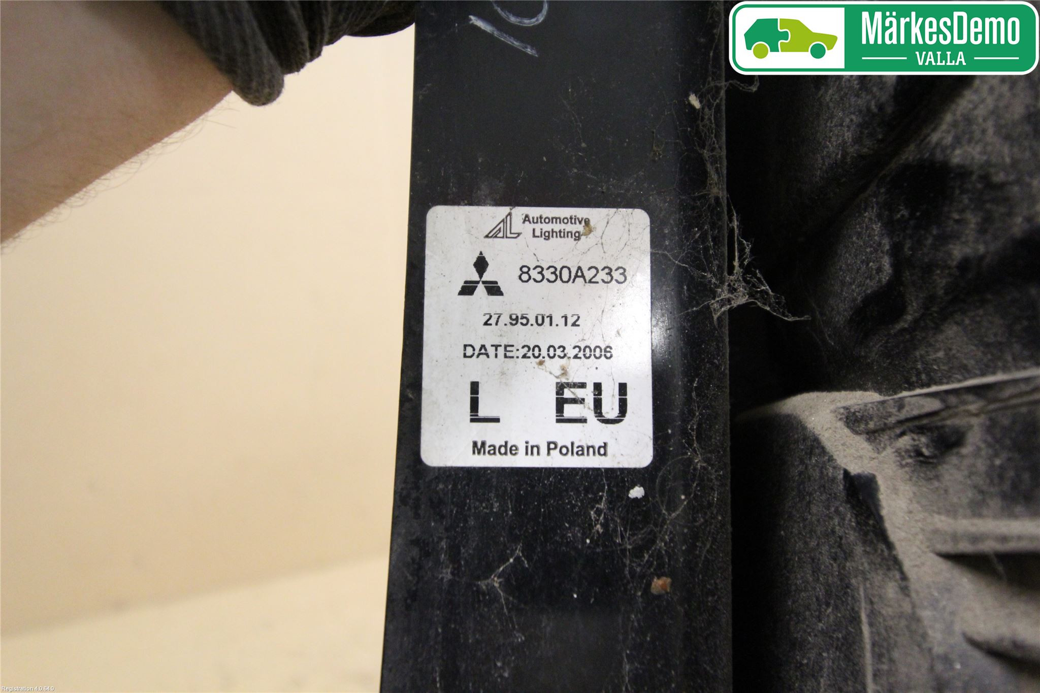 Mitsubishi COLT   04-08 Bakljus Vänster