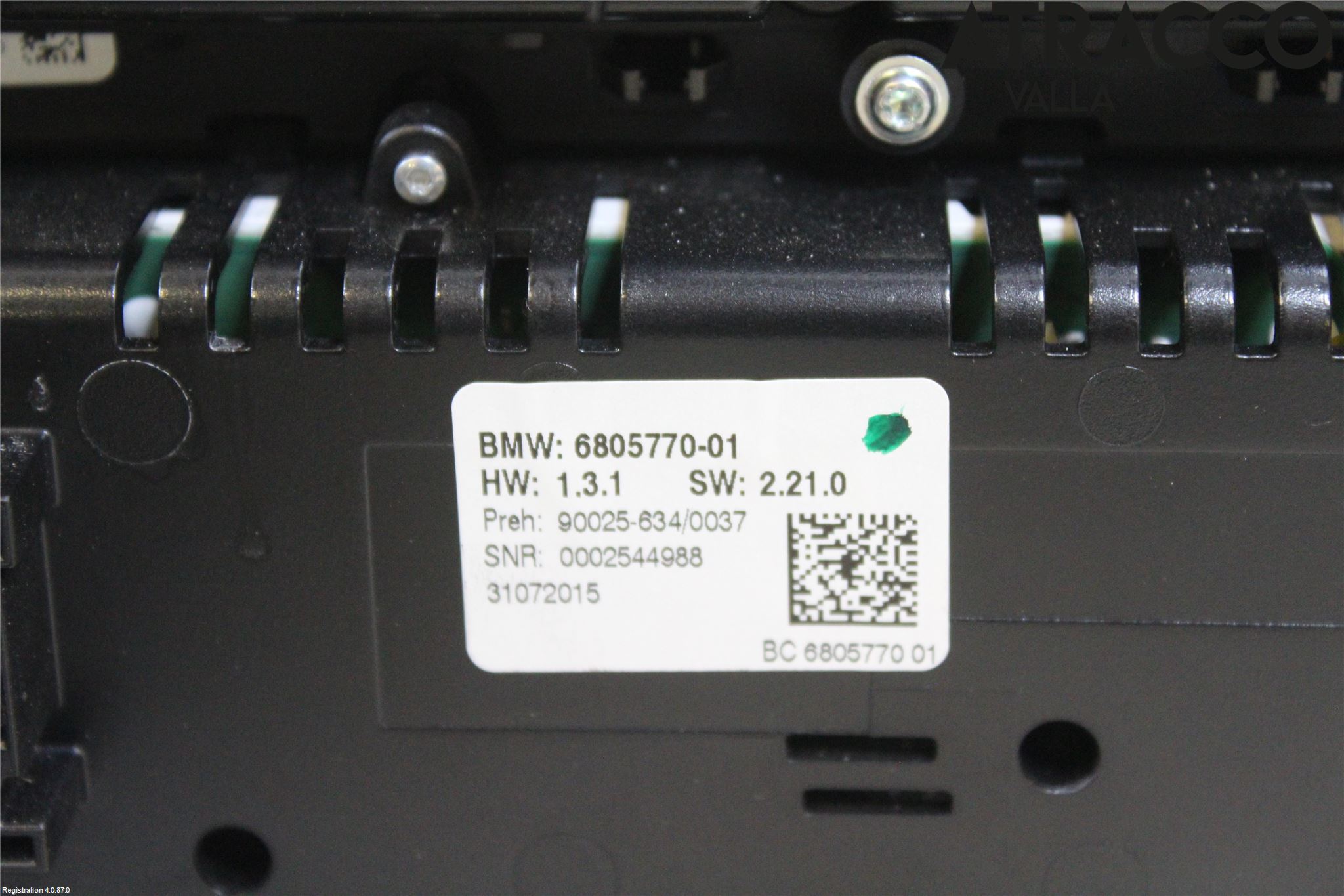 BMW 5 F10/F11/F18 09-17 Ac Styrenhet Ac Manöveren