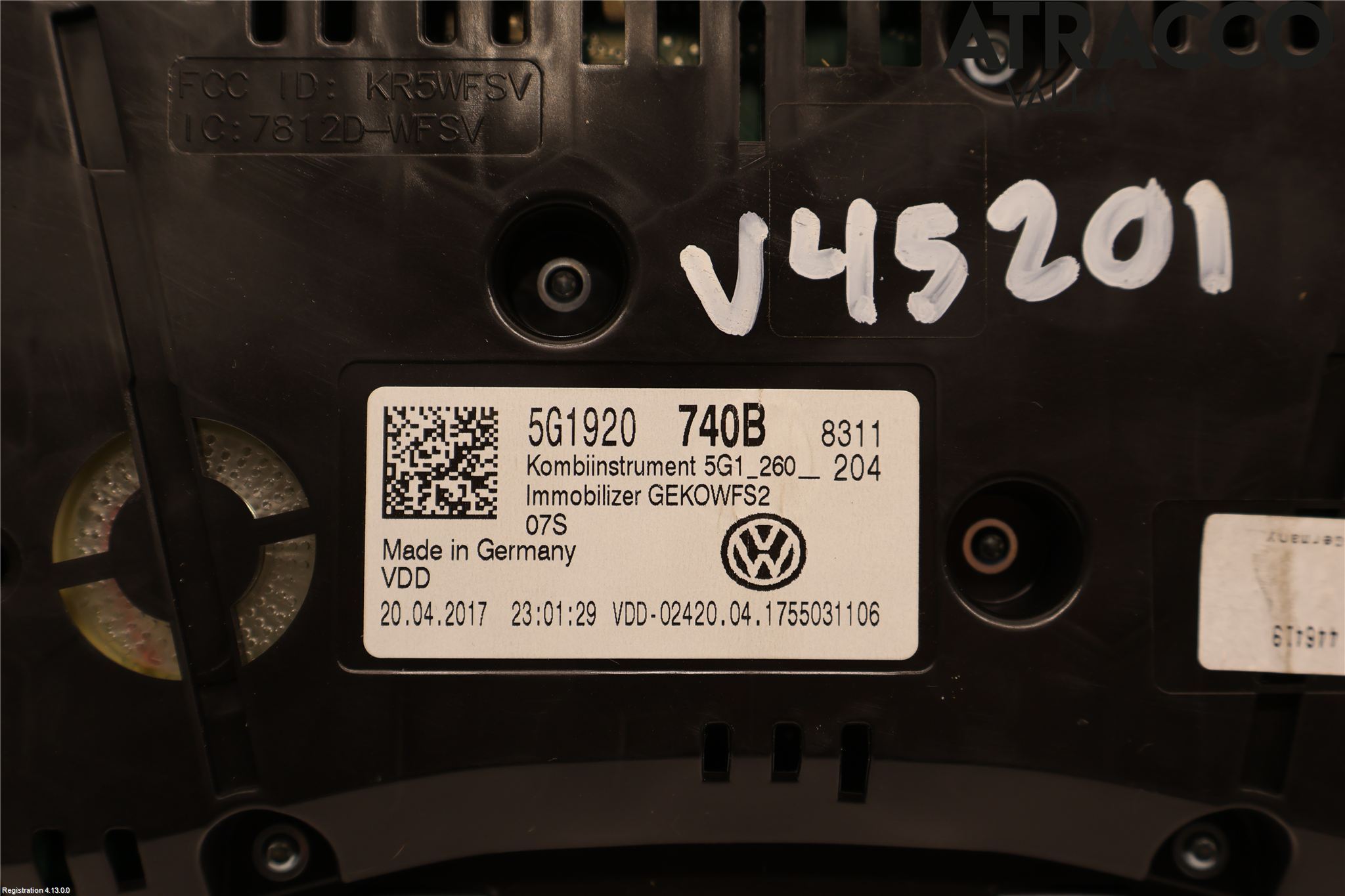 Volkswagen VW GOLF / E-GOLF VII 13-20 Instrument Komb