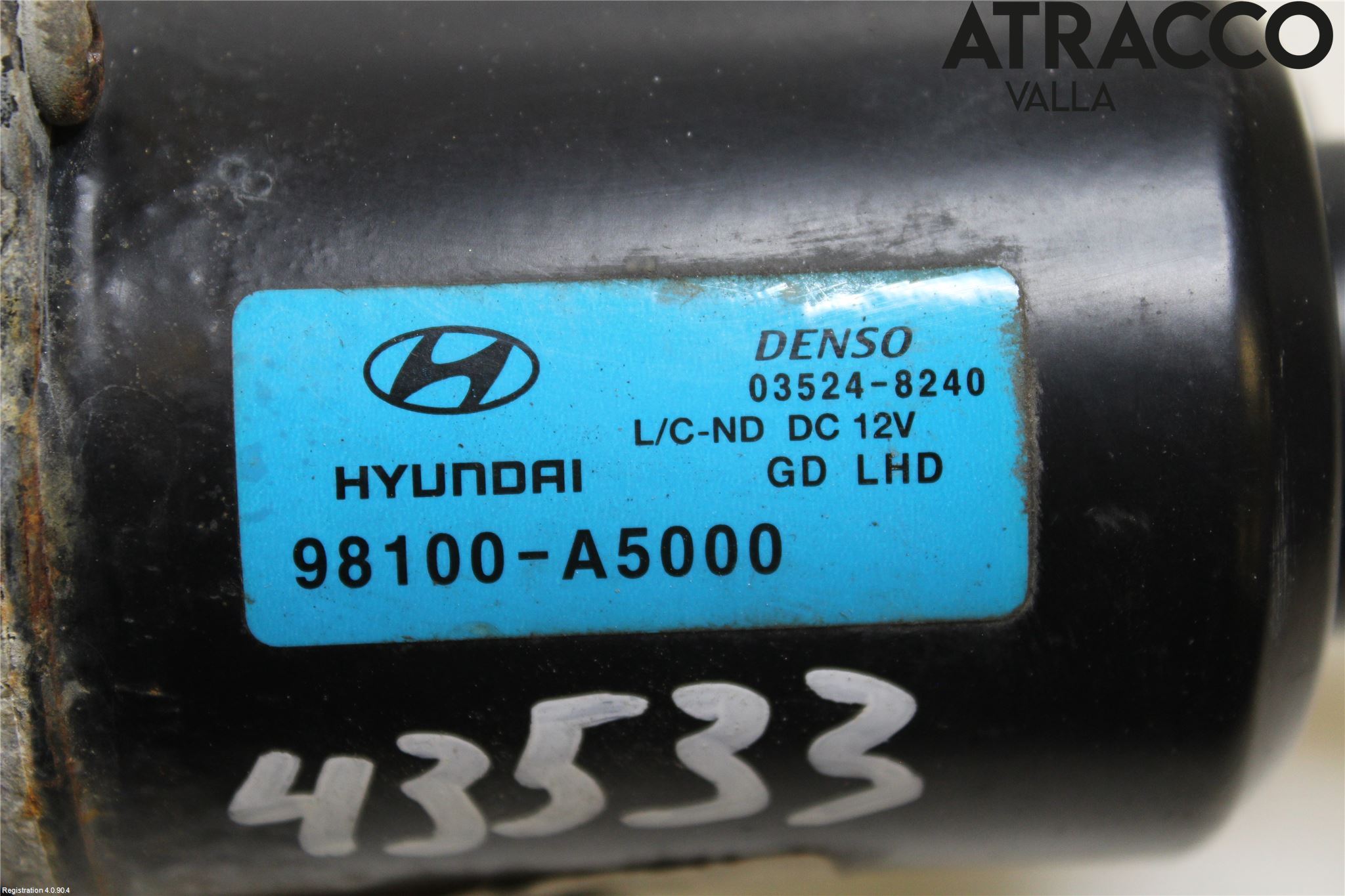 Hyundai i30 GD 13-17 Torkarmekanism Vindruta