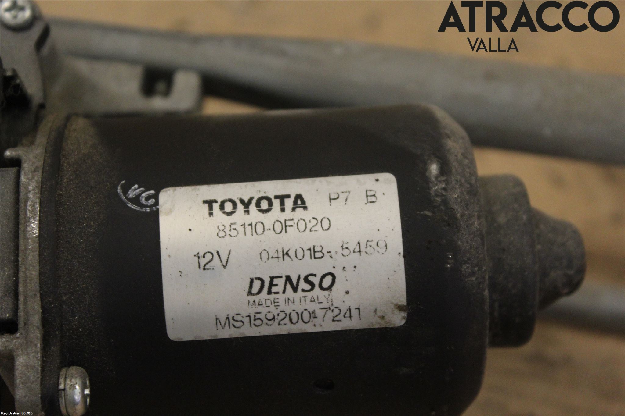 Toyota COROLLA VERSO 08-09 Torkarmekanism Vindruta