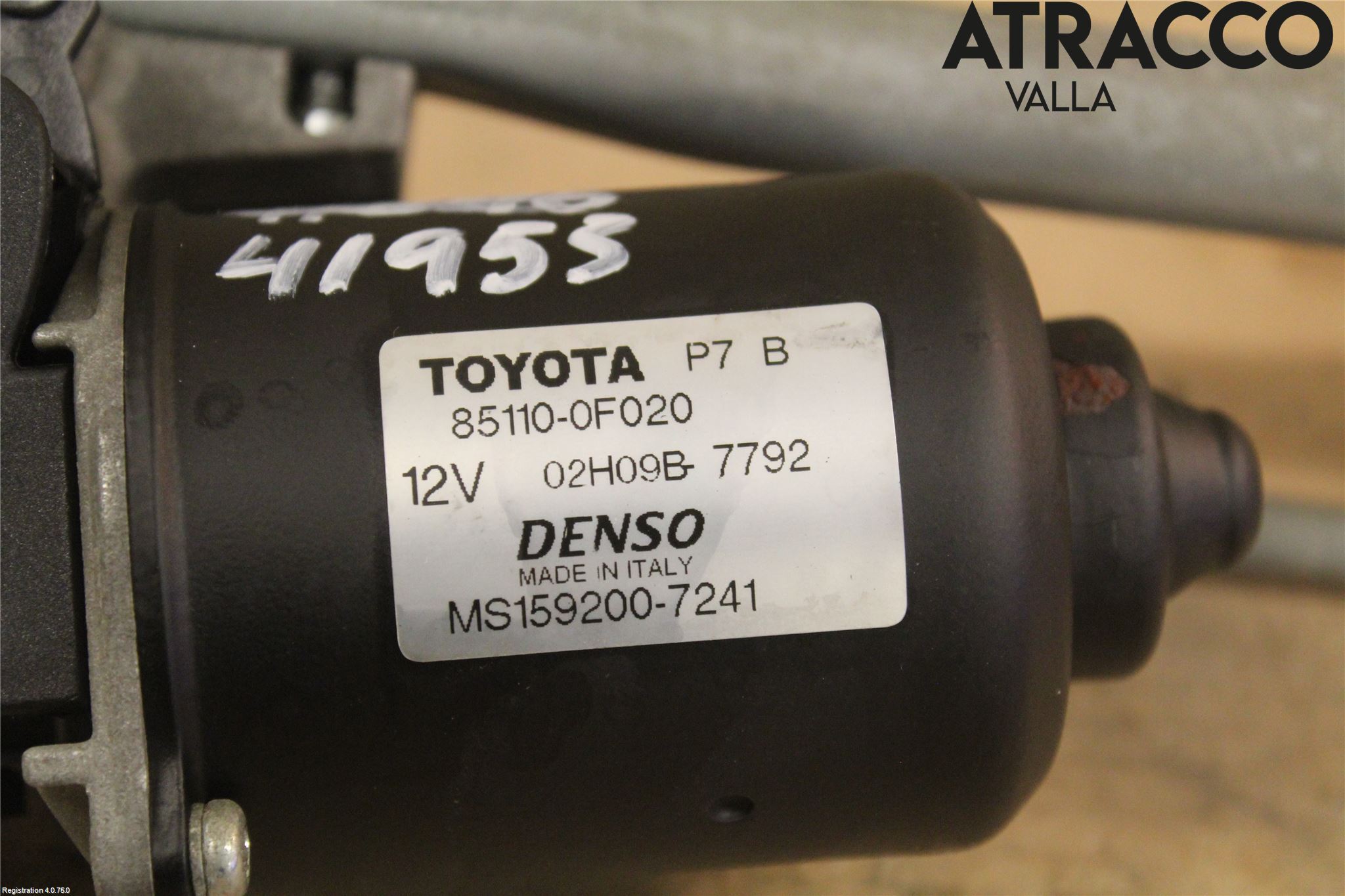 Toyota COROLLA VERSO 04-07 Torkarmotor Vindruta