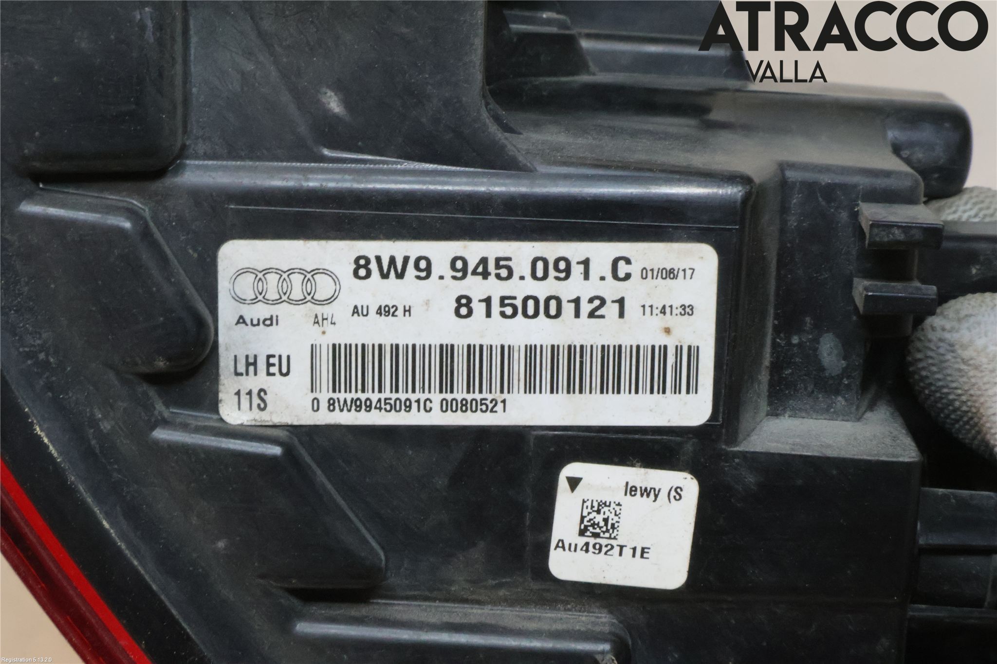 Audi A4/S4 B9 16-19 Bakljus Vänster