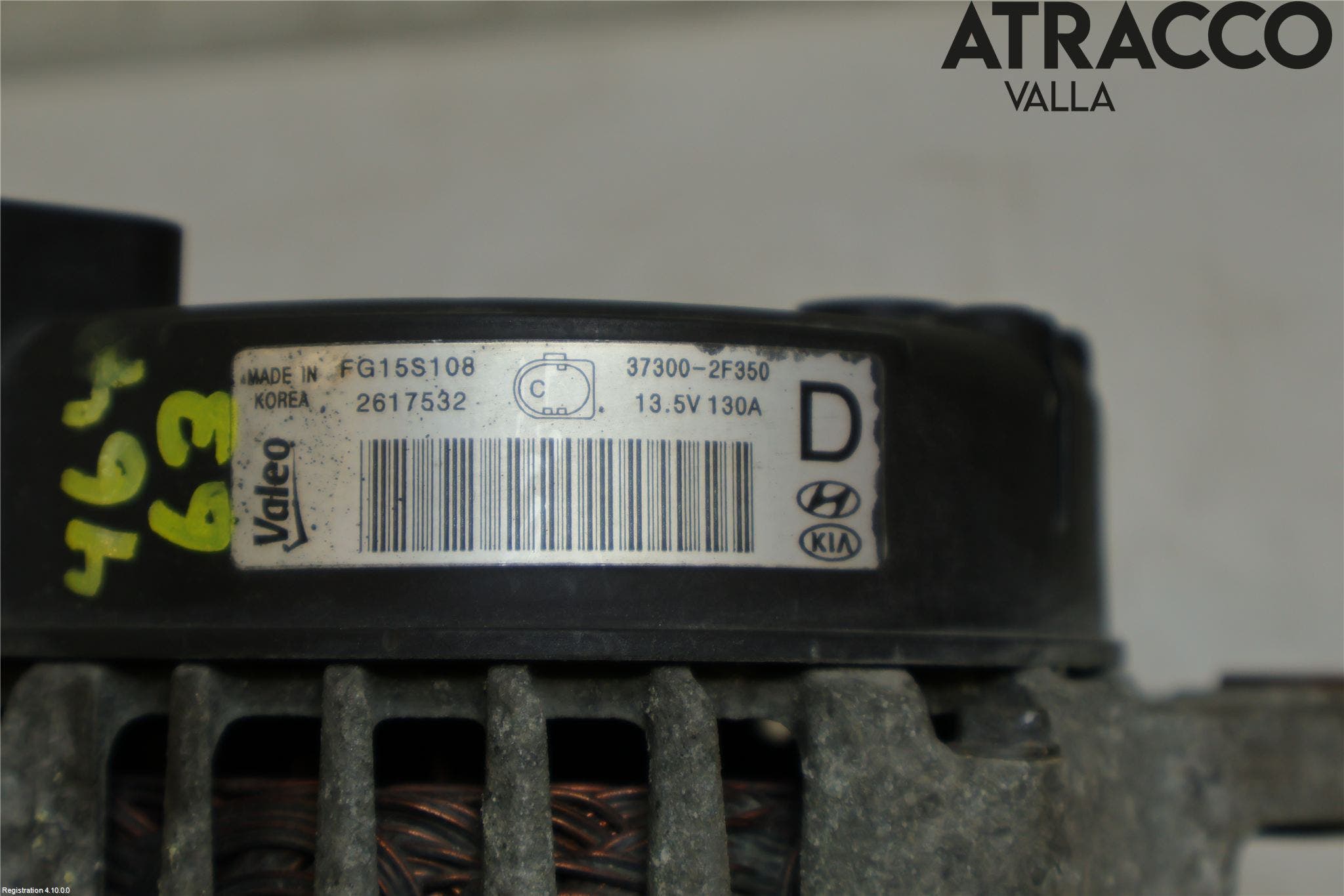 Kia SPORTAGE (QL) 16-21 Generator