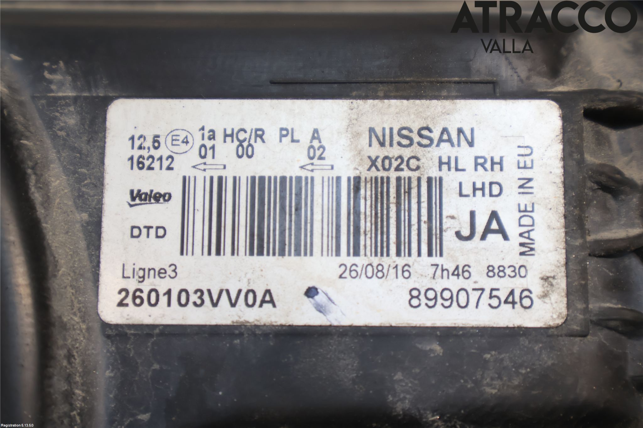 Nissan NOTE E12 14-20 Strålkastare Höger