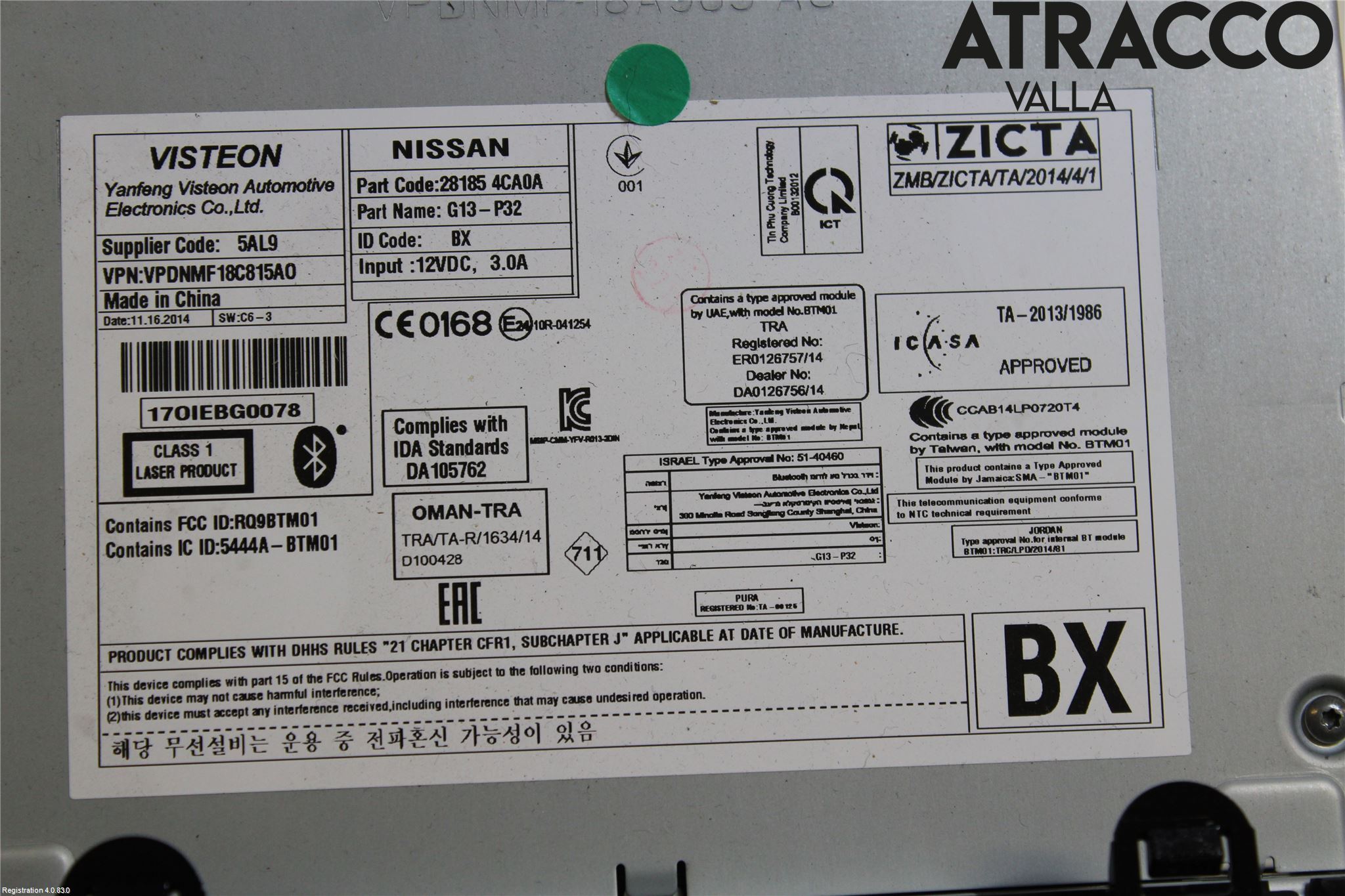 Nissan QASHQAI 14-17 Cd Radio - Multimediapanel