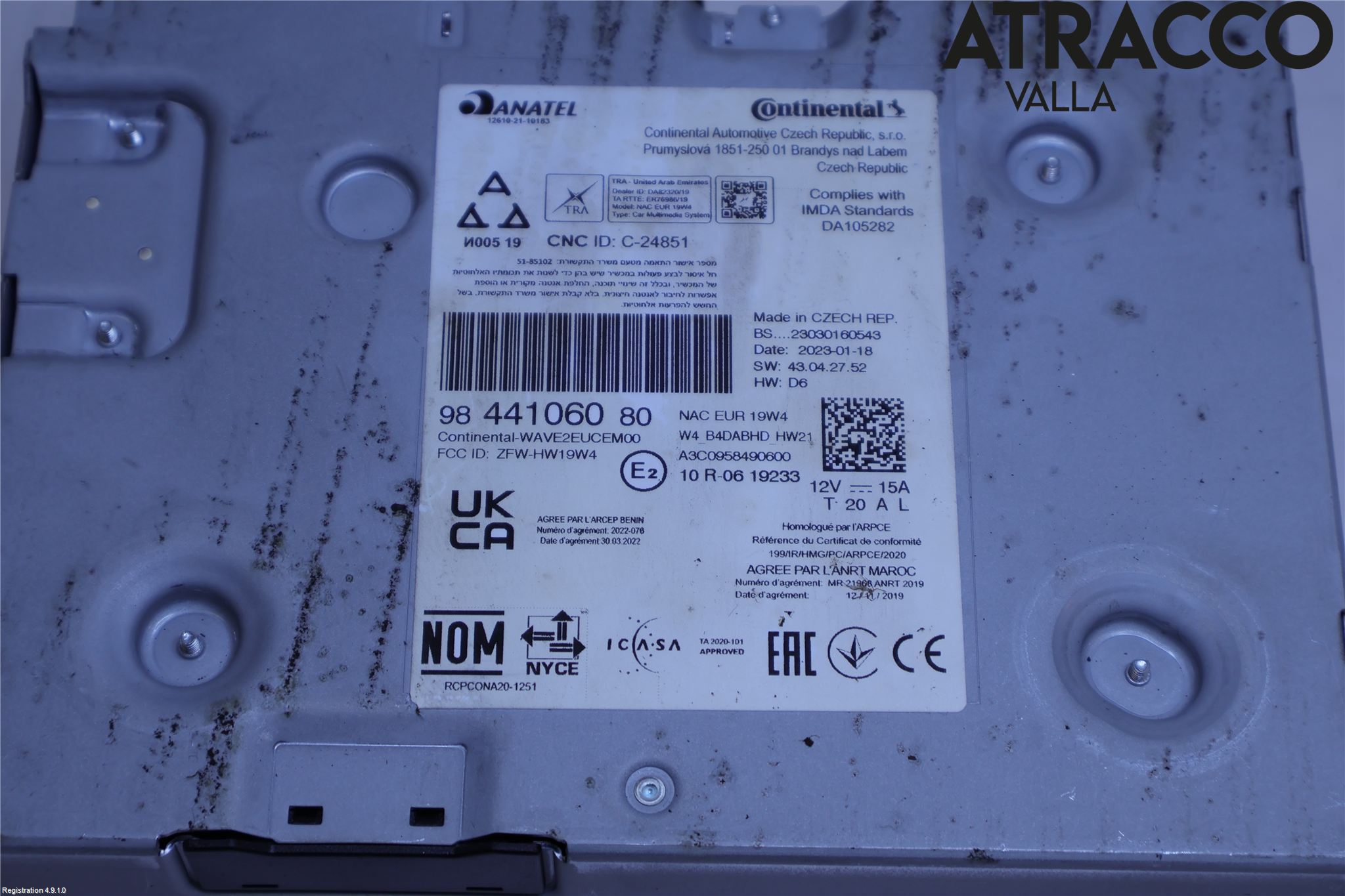 Citroen C4/E-C4 C4X/E-C4X III 21- Cd Radio - Multimediapanel