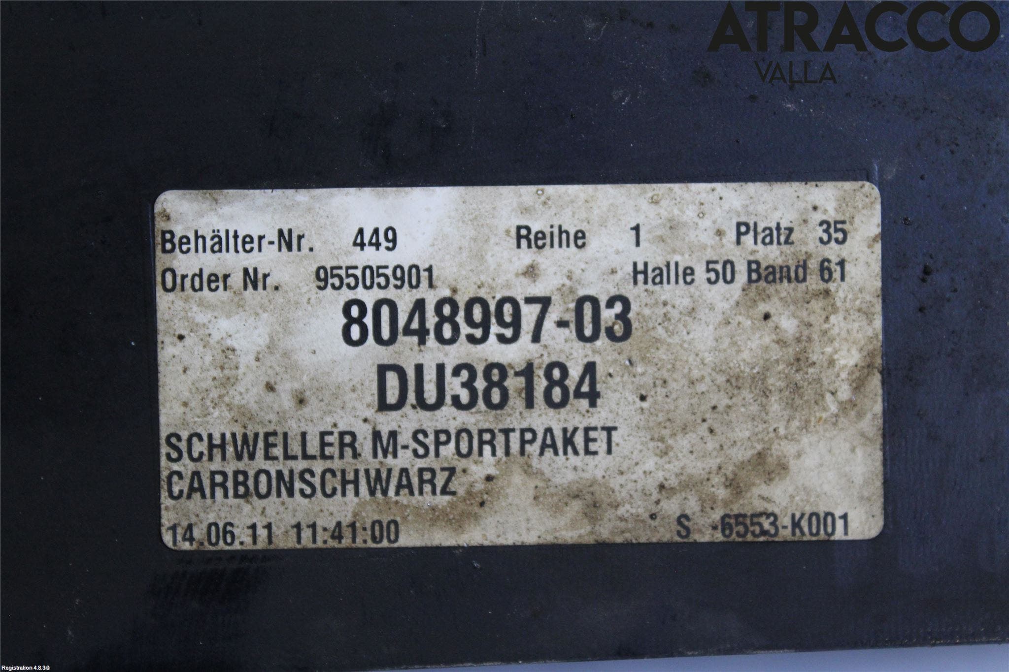 BMW 5 F10/F11/F18 09-17 Sidokjol Vä