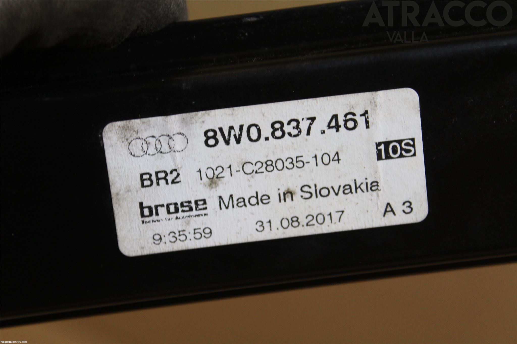 Audi A4/S4 B9 16-19 Fönsterhiss El Kompl