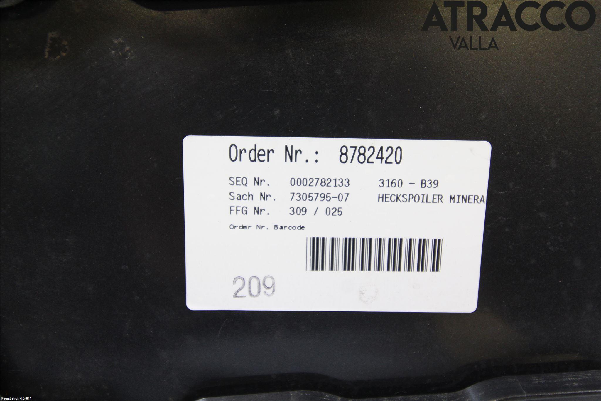 BMW 3 F30/F31/F80 12-19 Spoiler Baklucka