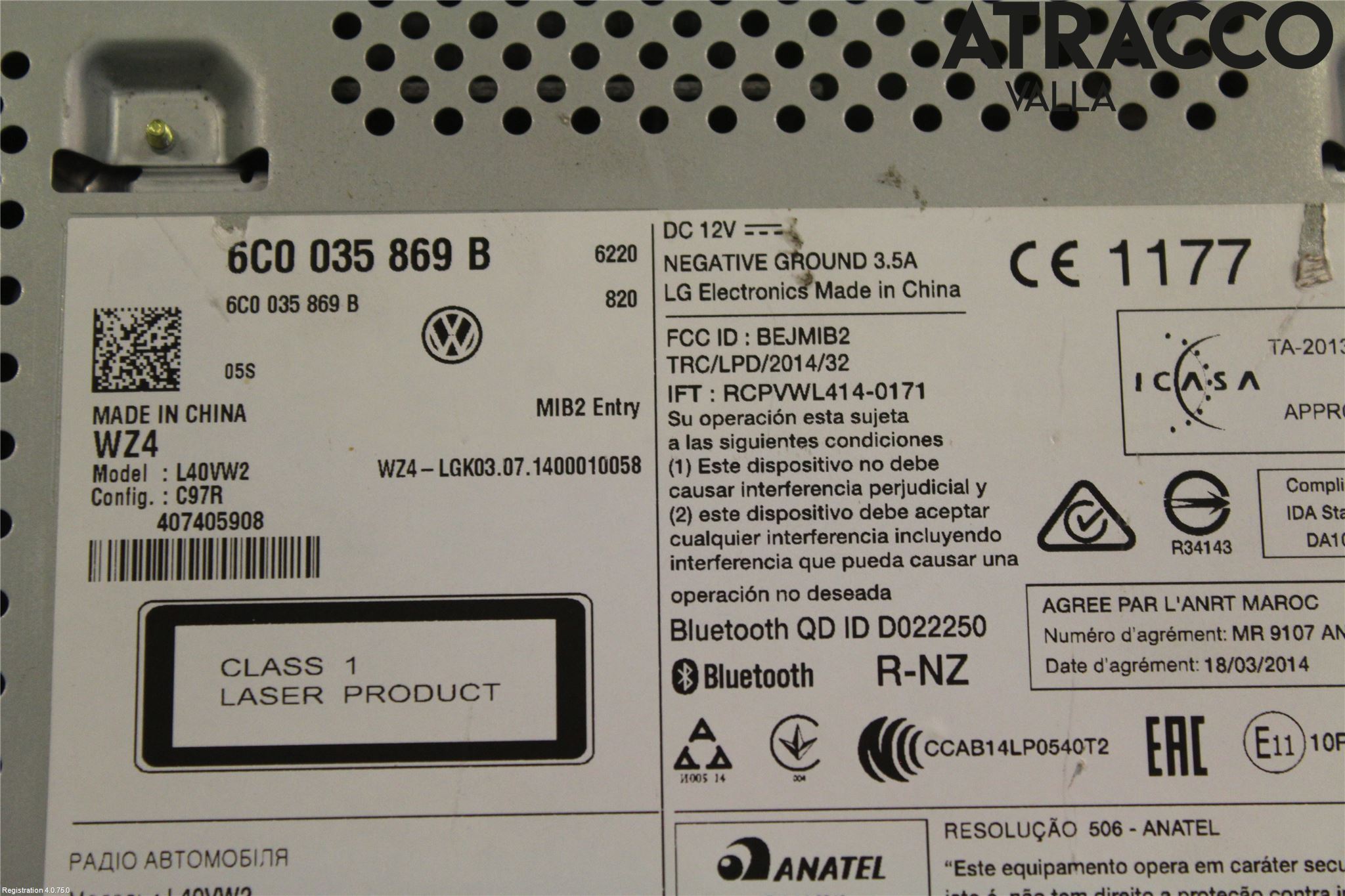 Volkswagen VW POLO 10-17 Cd Radio - Multimediapanel