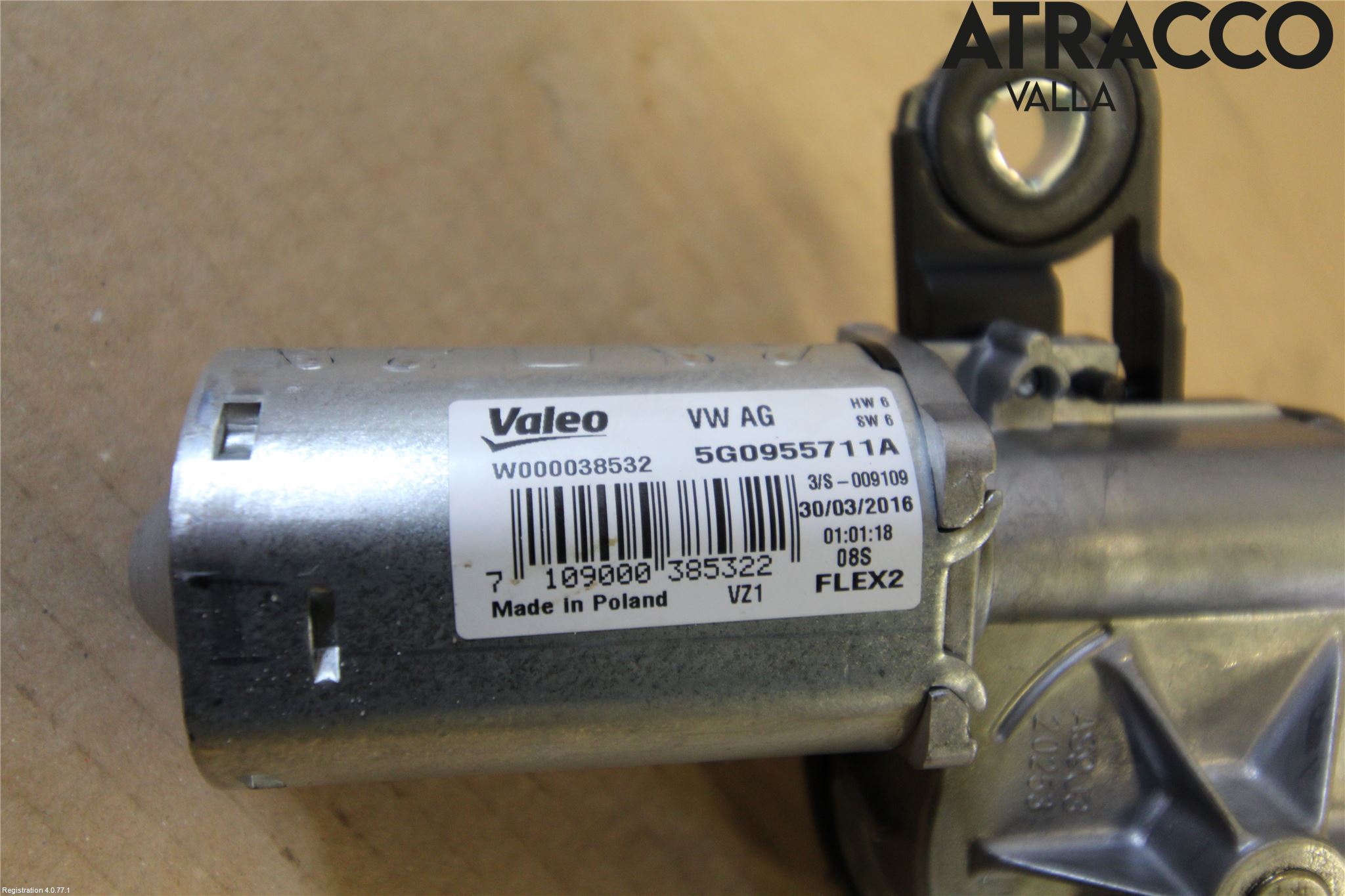 Volkswagen VW GOLF / E-GOLF VII 13-20 Torkarmotor Baklucka
