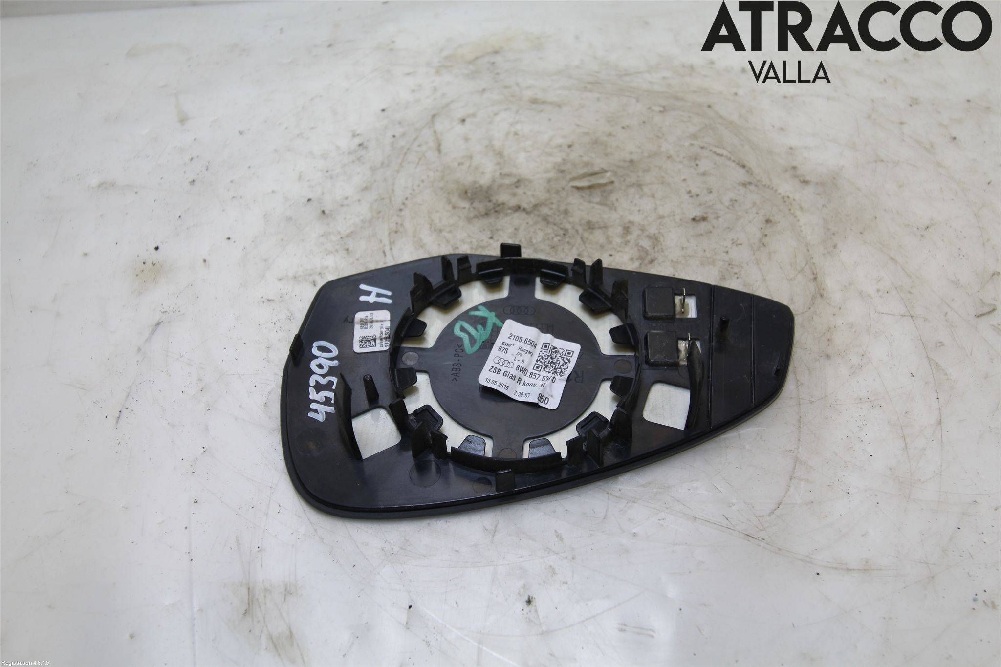 Audi A4/S4 B9 16-19 Spegelglas Hö