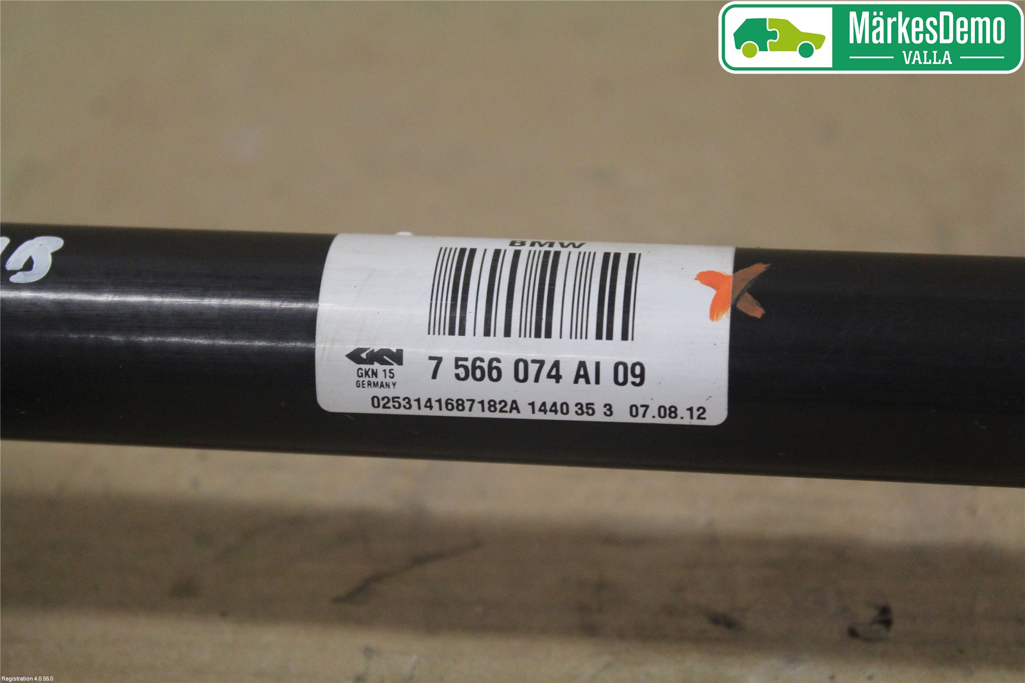 BMW 5 GT F07 09-17 Drivaxel Bak Höger