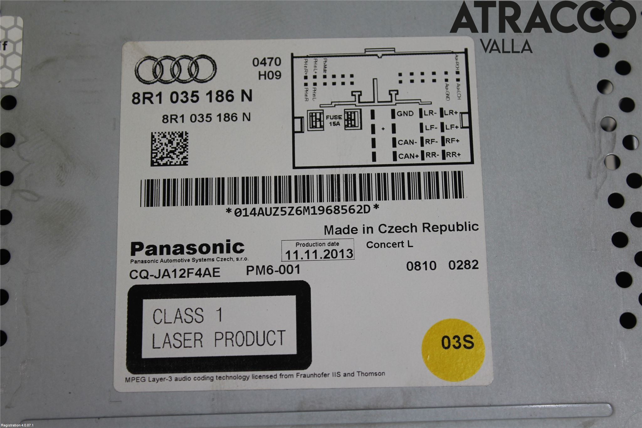 Audi A4 12-15 Cd Radio - Multimediapanel
