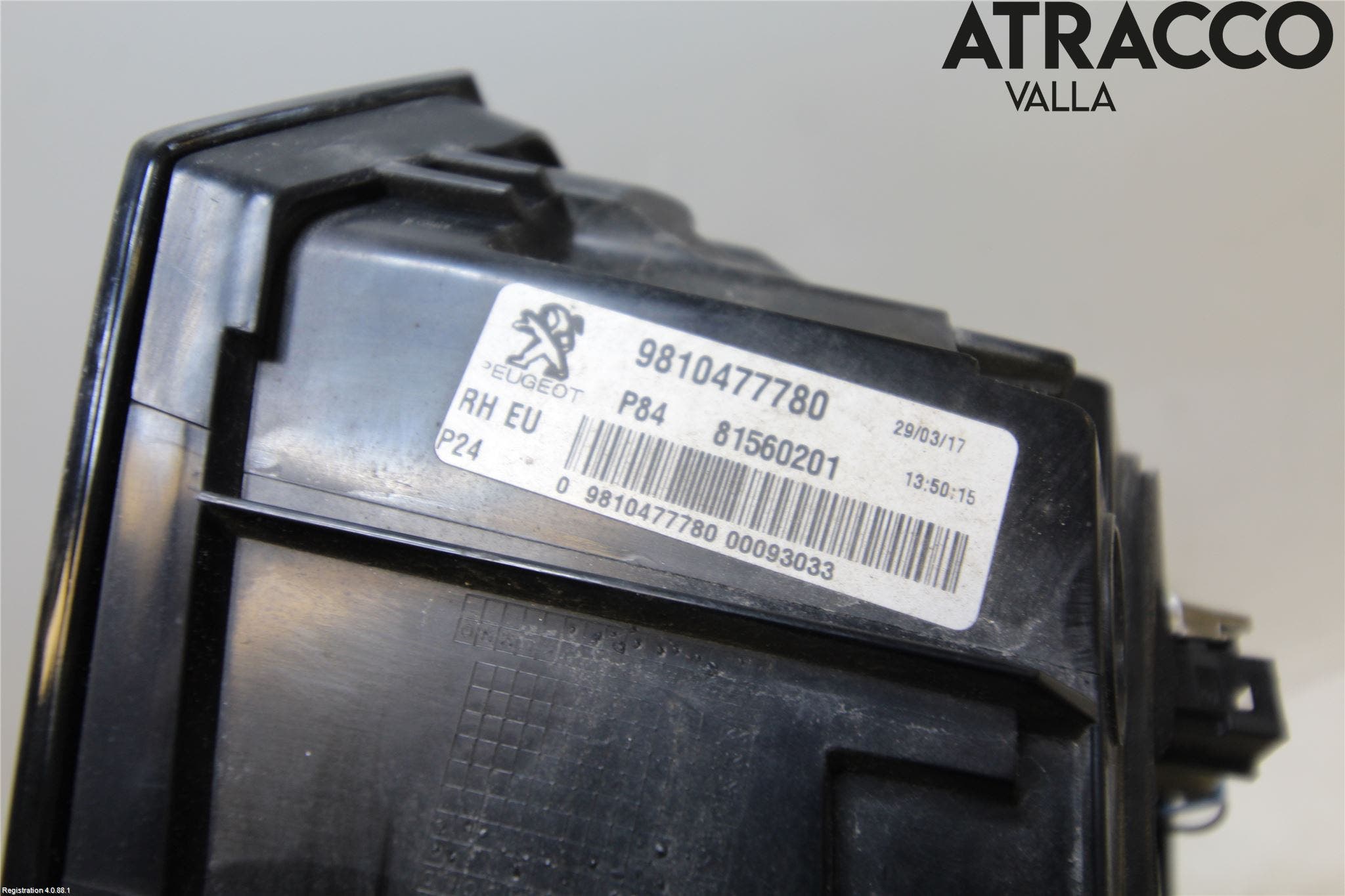 Peugeot 3008 17-24 Bakljus Lucka Hö