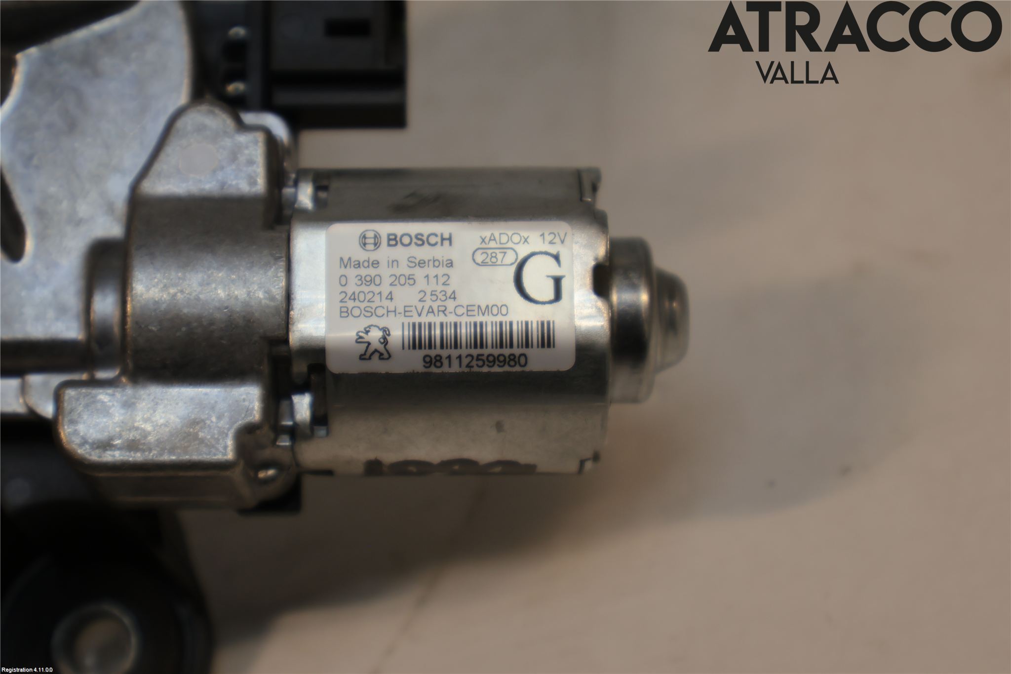 Peugeot 5008 17-24 Torkarmotor Baklucka