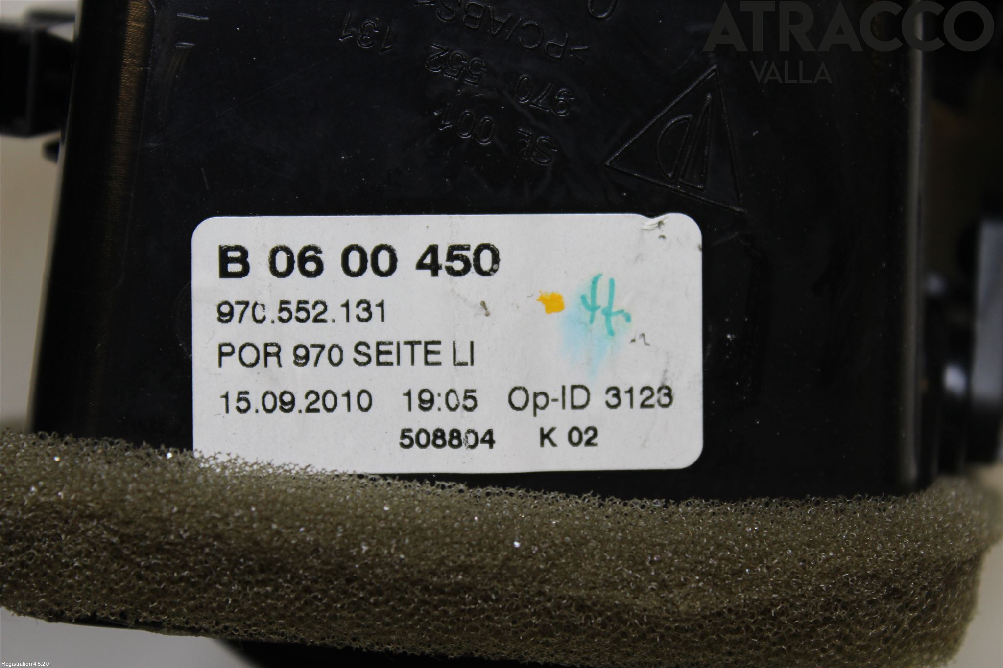 Porsche PANAMERA 09- Defrosterkanal-Munstycke