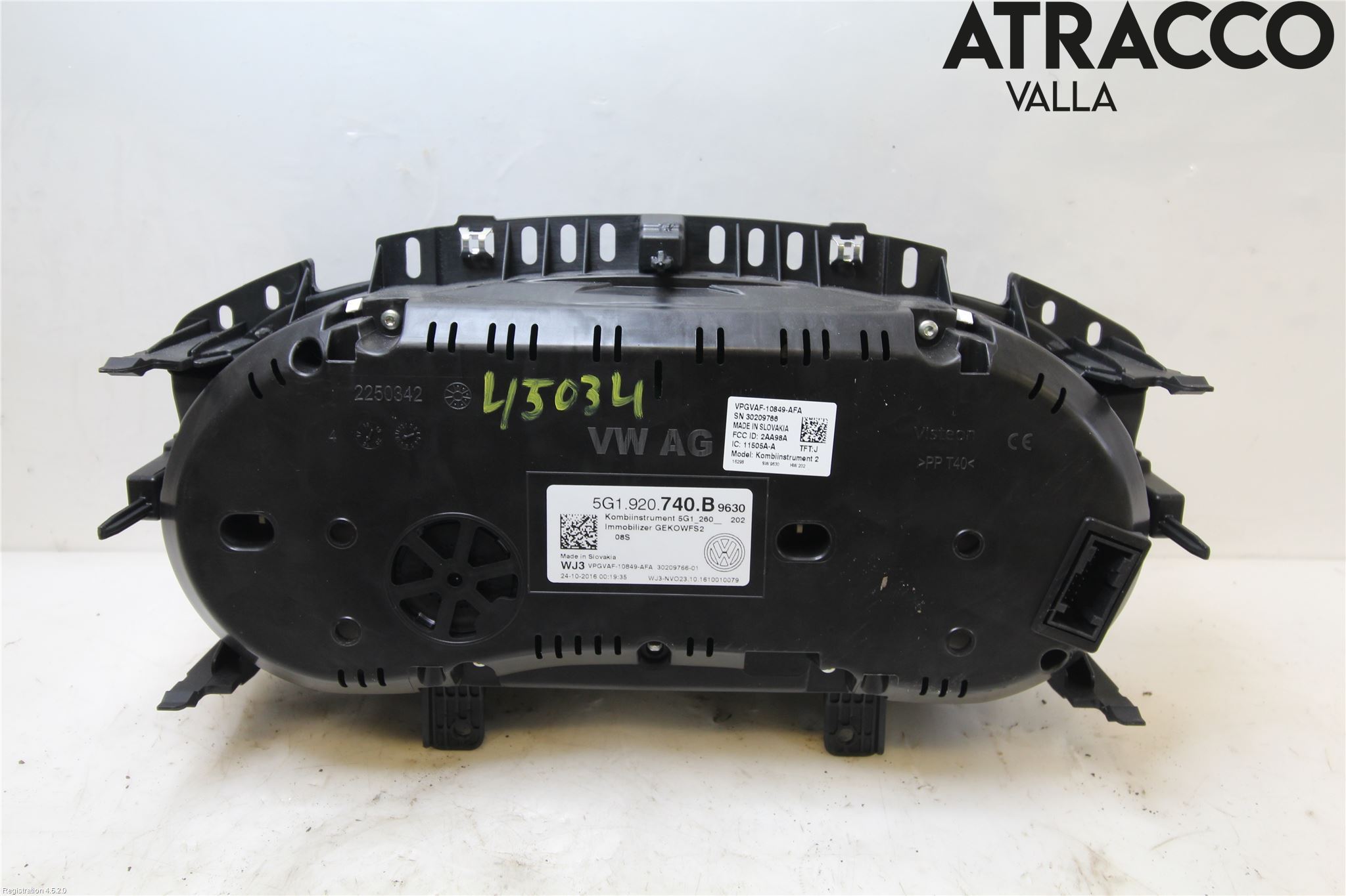 Volkswagen VW GOLF / E-GOLF VII 13-20 Instrument Komb