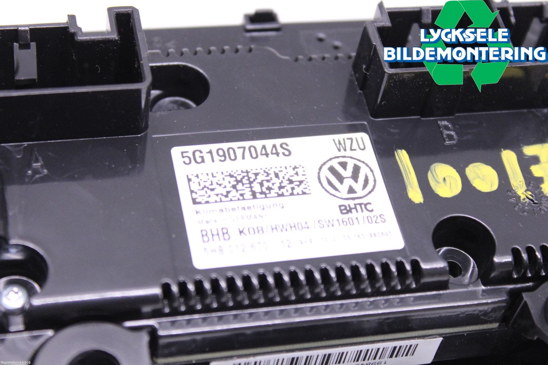 Volkswagen VW GOLF / E-GOLF VII 13-20 Ac Styrenhet Ac Manöveren