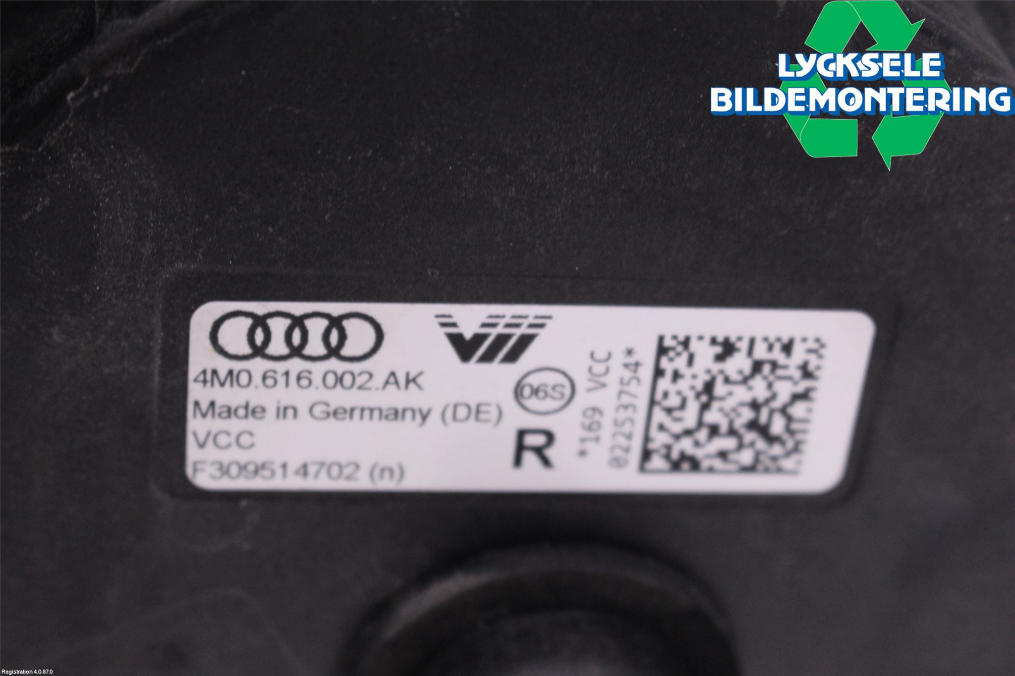 Audi E-TRON, S GE 19- Nivå-Luftfjädring Bälg