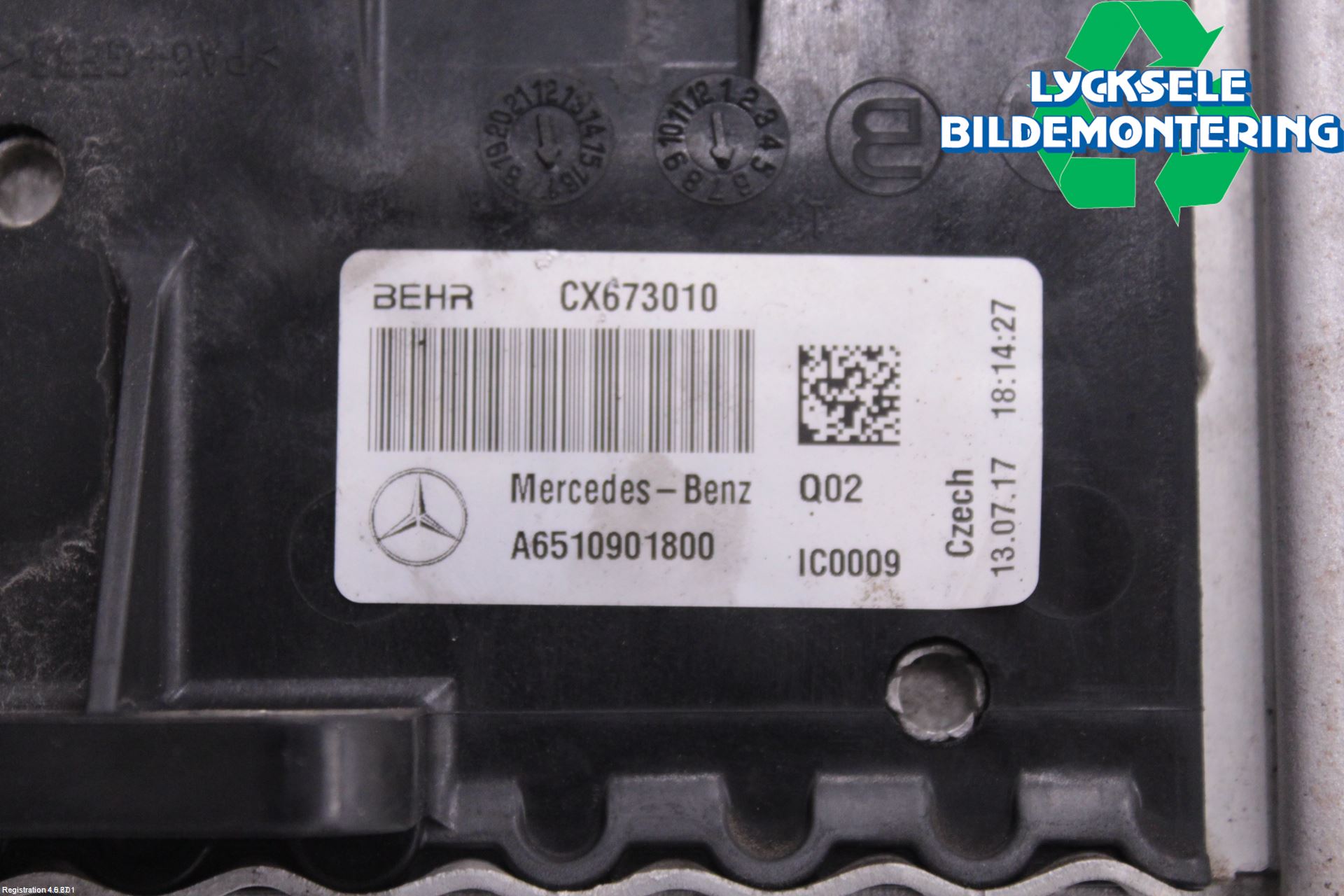 Mercedes-Benz MB C-KLASS (W205) 14-21 Laddluft-Intercooler Kyl