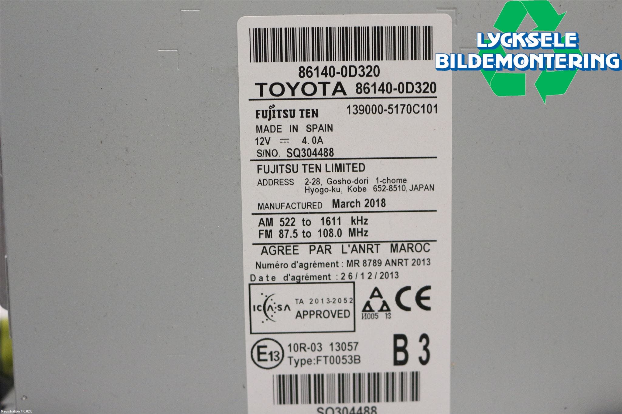 Toyota YARIS XP130 15-20 Cd Radio - Multimediapanel