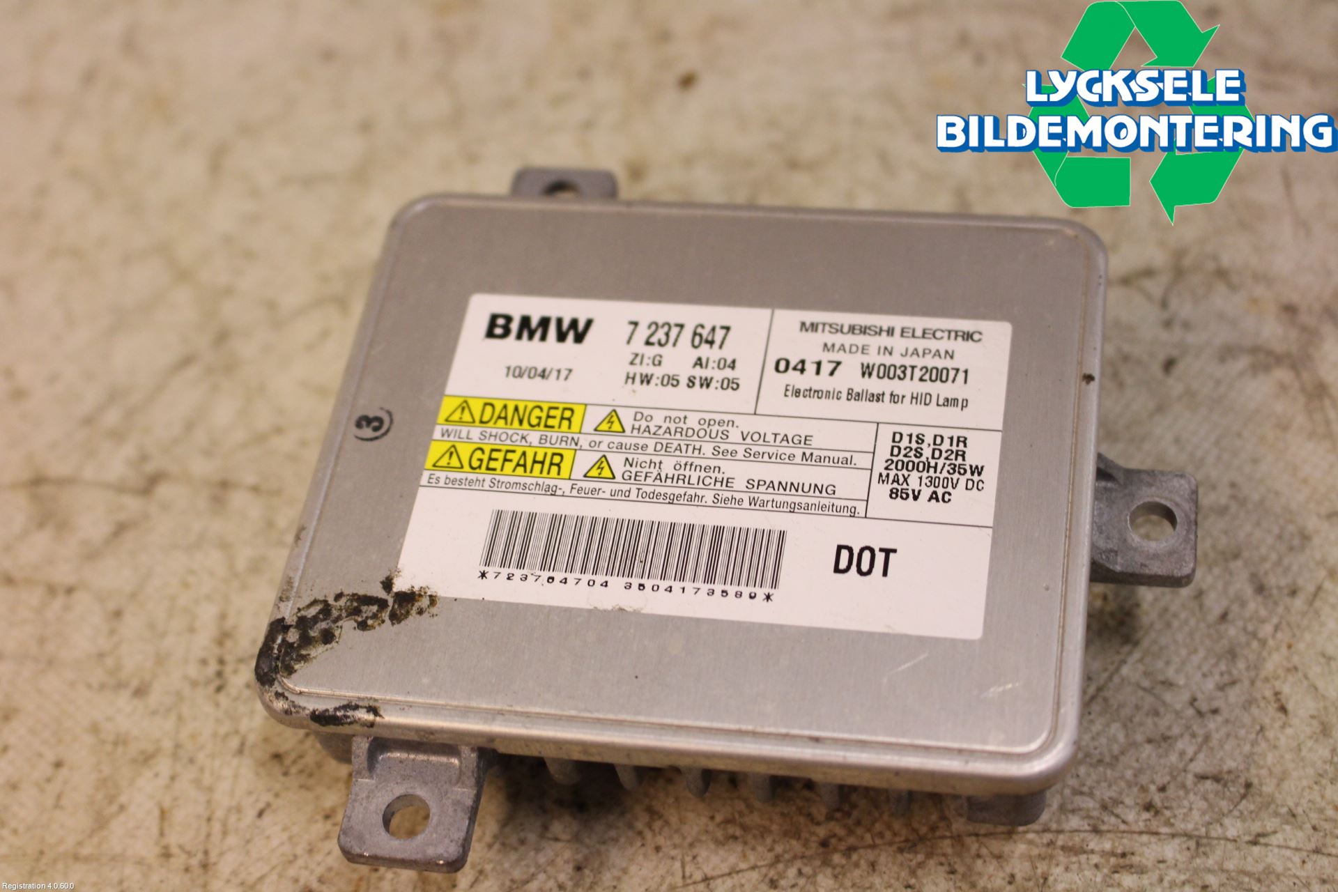 BMW 5 F10/F11/F18 09-17 Styrenhet Strålkastare